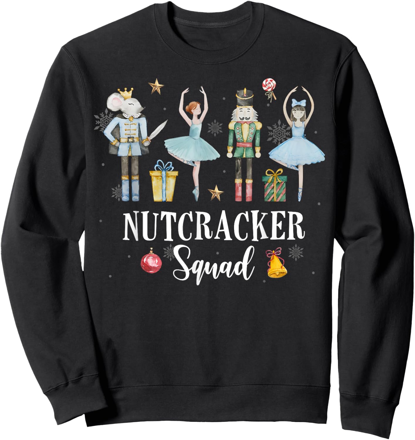 Christmas Nutcracker Squad Ballet Dance Women Kids Girls Sweatshirt - Sweatshirt | Black