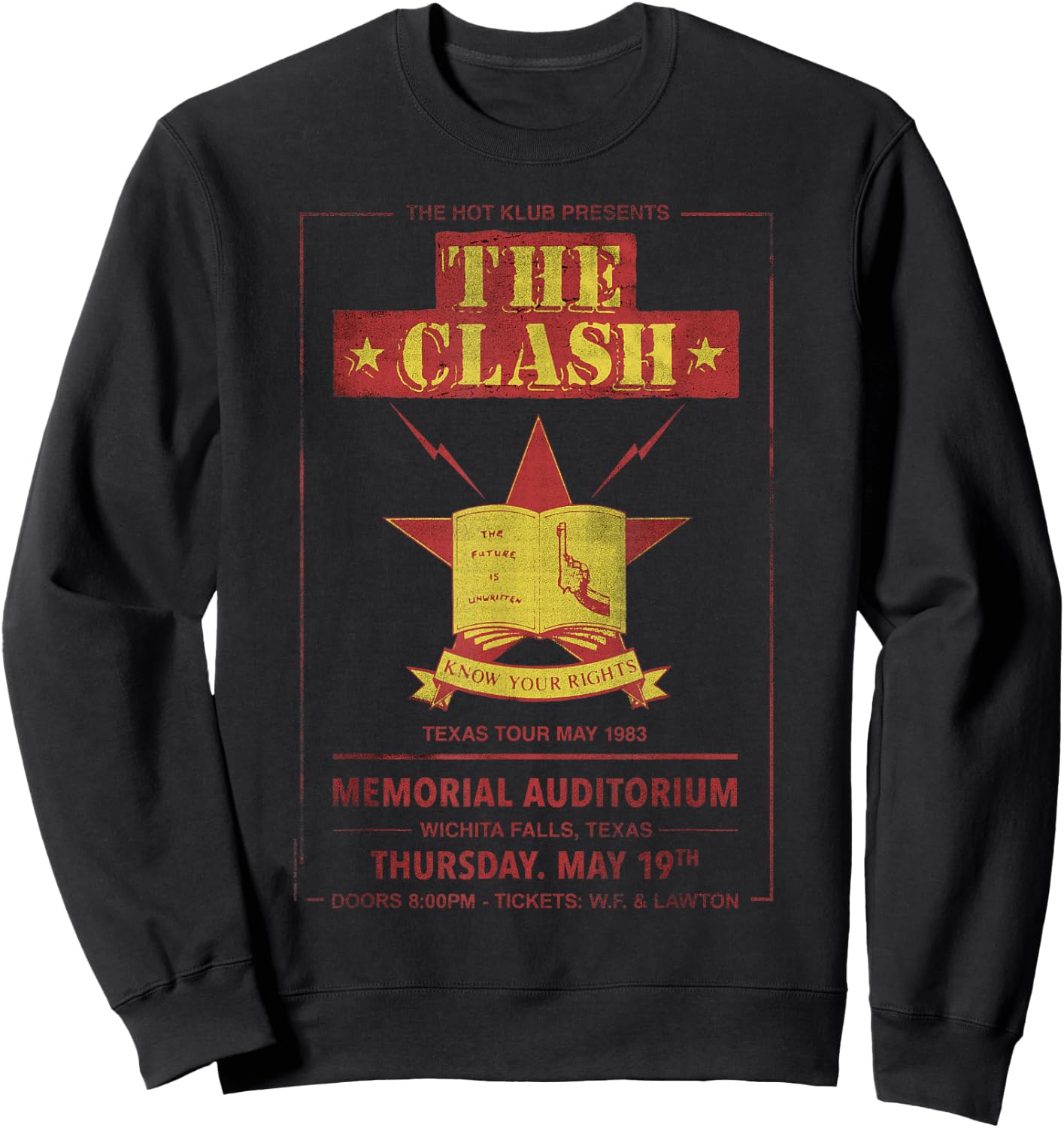 The Clash - Texas Tour 83' Wichita Falls Sweatshirt - Sweatshirt | Black