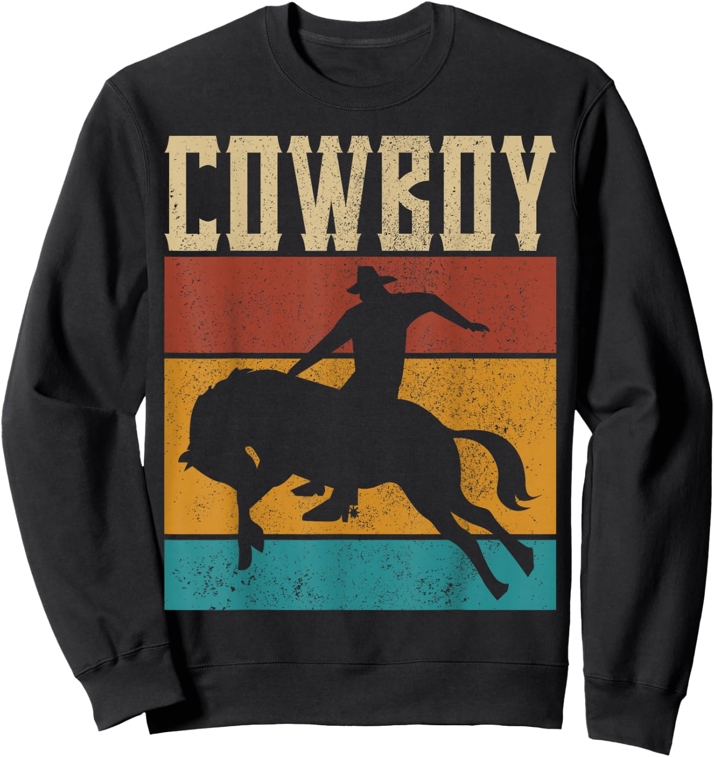 Western Outfits Nashville Men Boys Kids Country Rodeo Cowboy Sweatshirt - Sweatshirt | Black