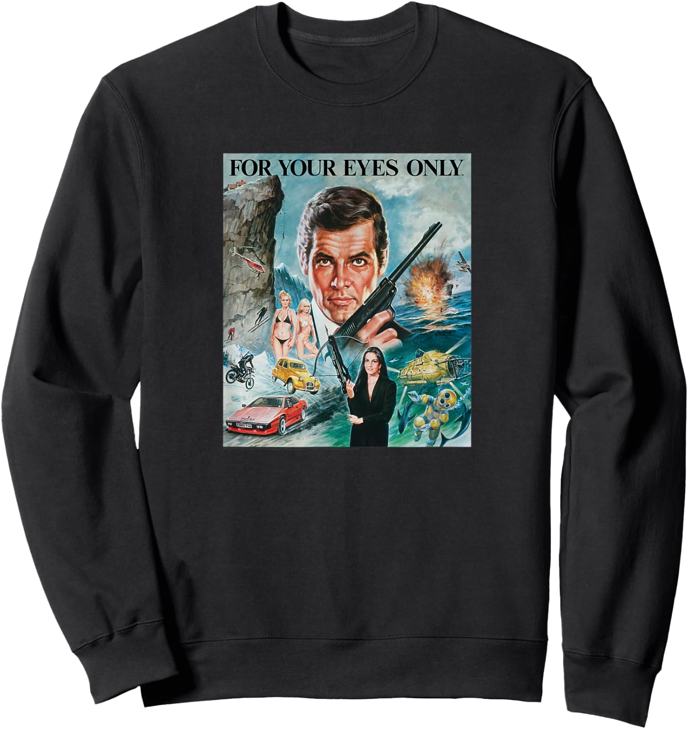 Official James Bond 007 for Your Eyes Only Sweatshirt - Sweatshirt | Black
