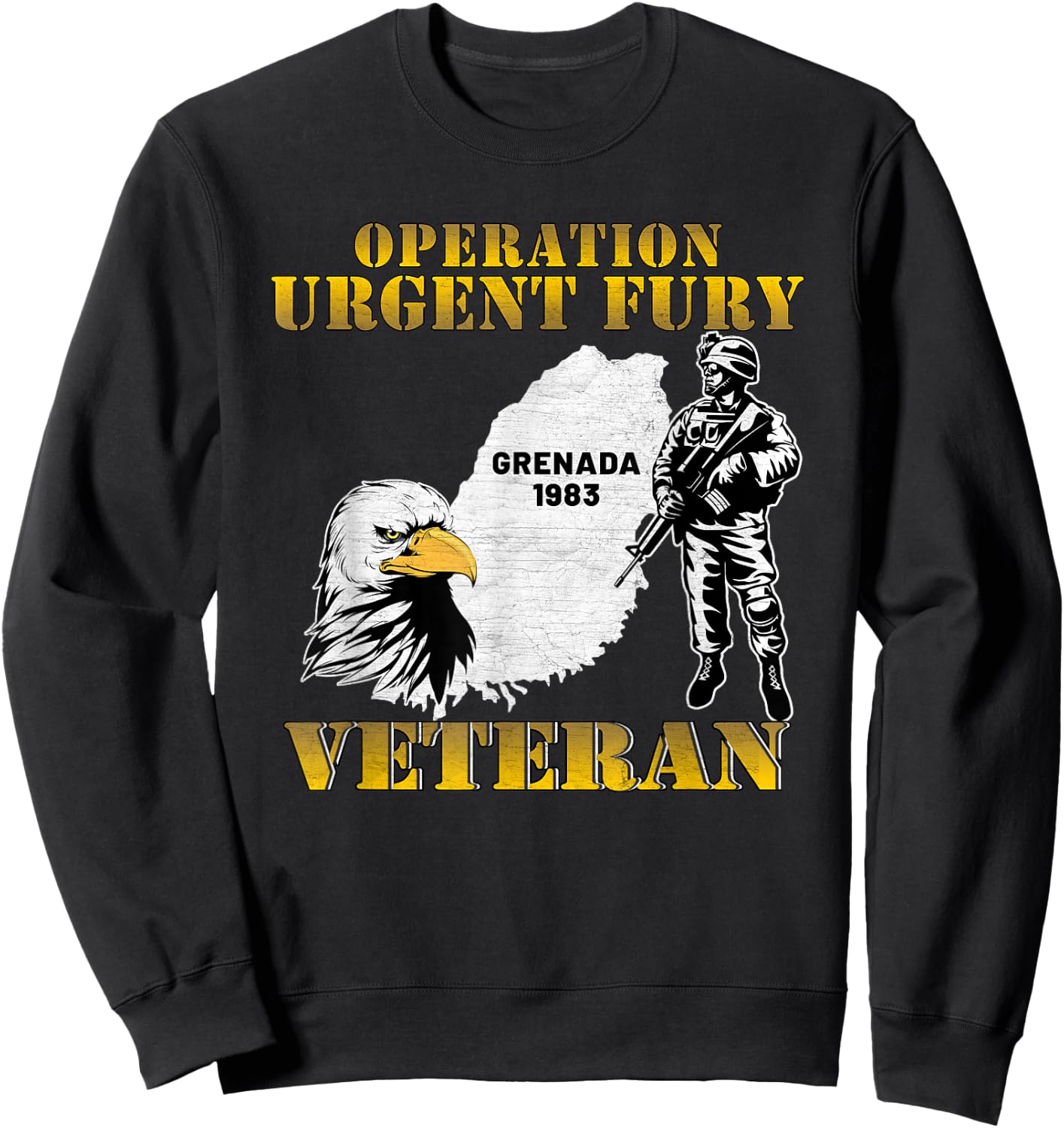 Operation Urgent Fury Grenada Veteran Vintage Gifts Sweatshirt - Sweatshirt | Black