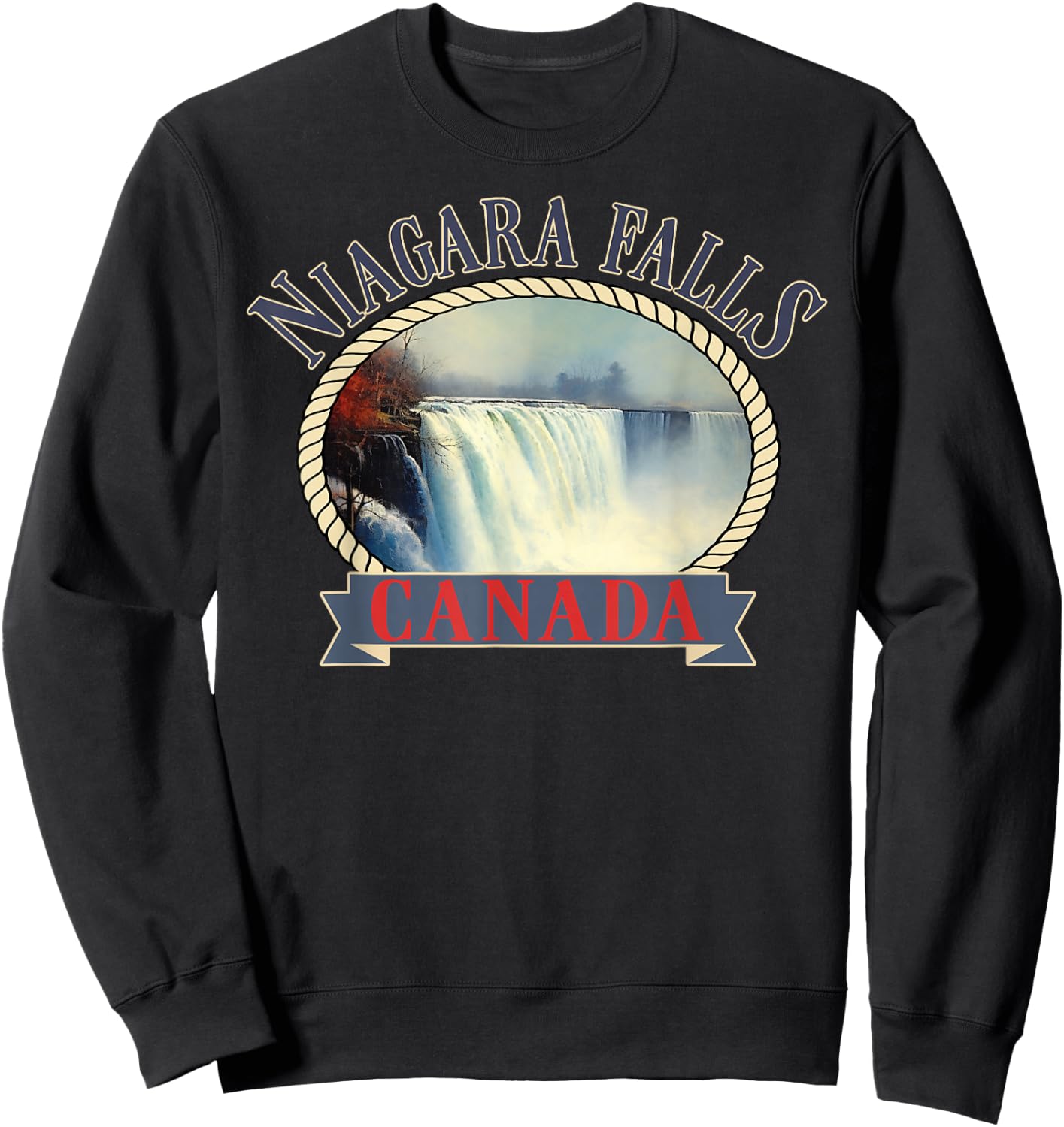 Niagara Falls Canada USA Nature river Sweatshirt - Sweatshirt | Black