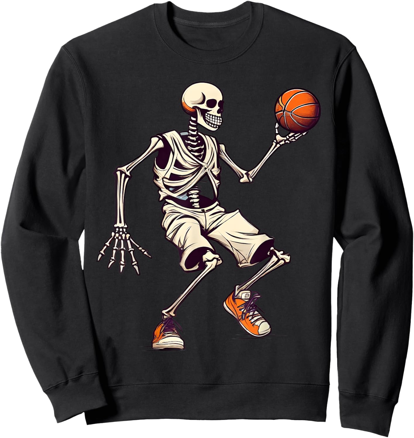 Cool Basketball Skeleton Basketball Lover Player Boys Girl Sweatshirt - Sweatshirt | Black