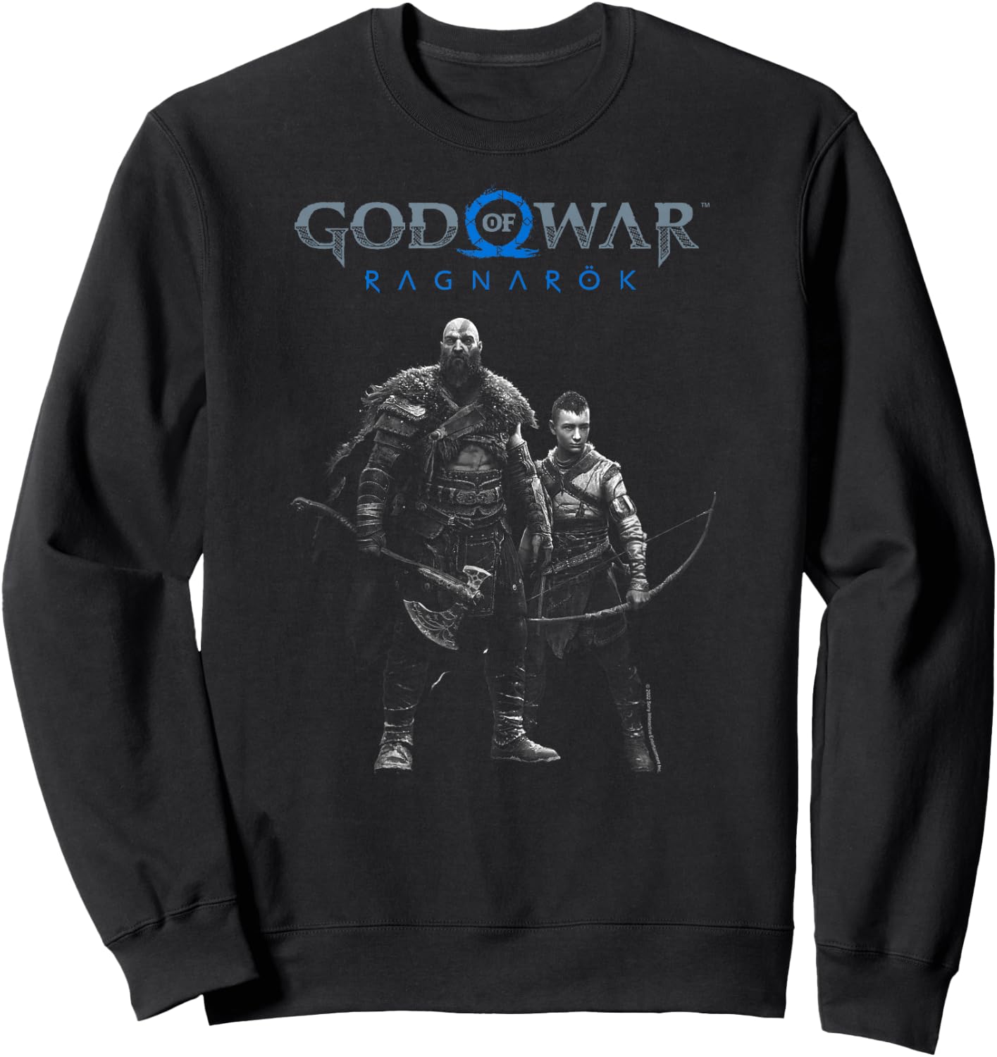 God of War: Ragnarok Silver Kratos and Atreus Sweatshirt - Sweatshirt | Black