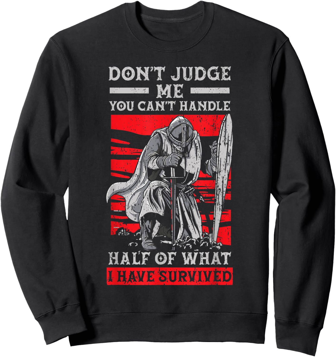 Knight Lover Medieval Soldier Knighthood Warrior Sweatshirt - Sweatshirt | Black
