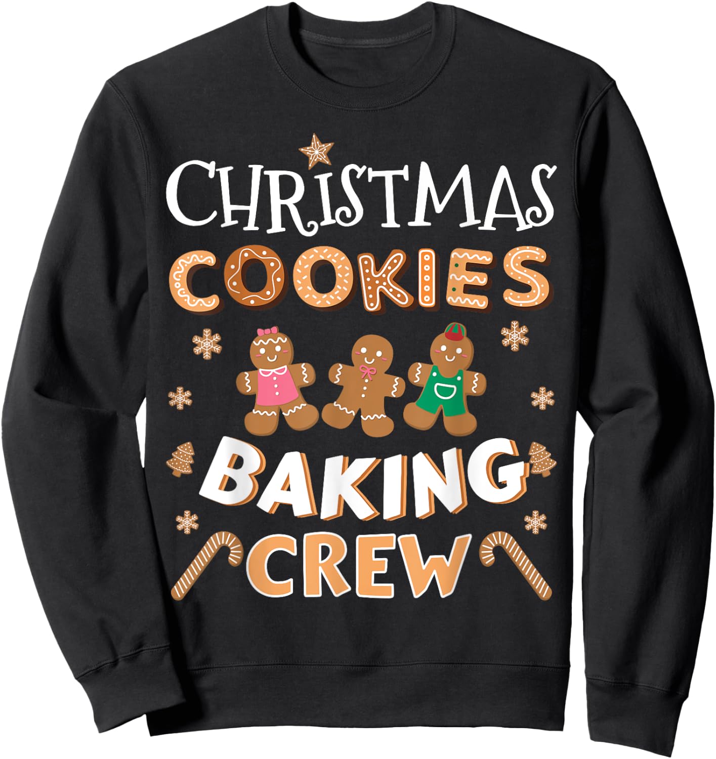 Christmas cookies baking crew for family xmas pajamas Sweatshirt - Sweatshirt | Black