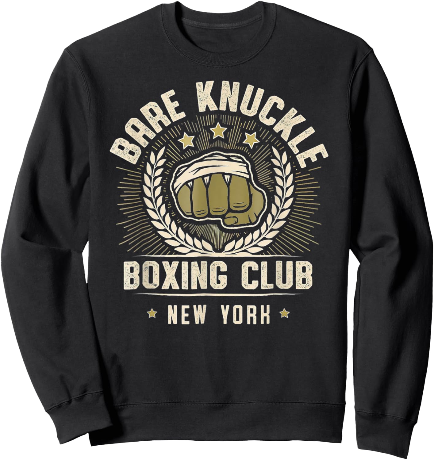 Vintage Bare Knuckle Boxing Club Est 1950 Boxing Hand Sweatshirt - Sweatshirt | Black