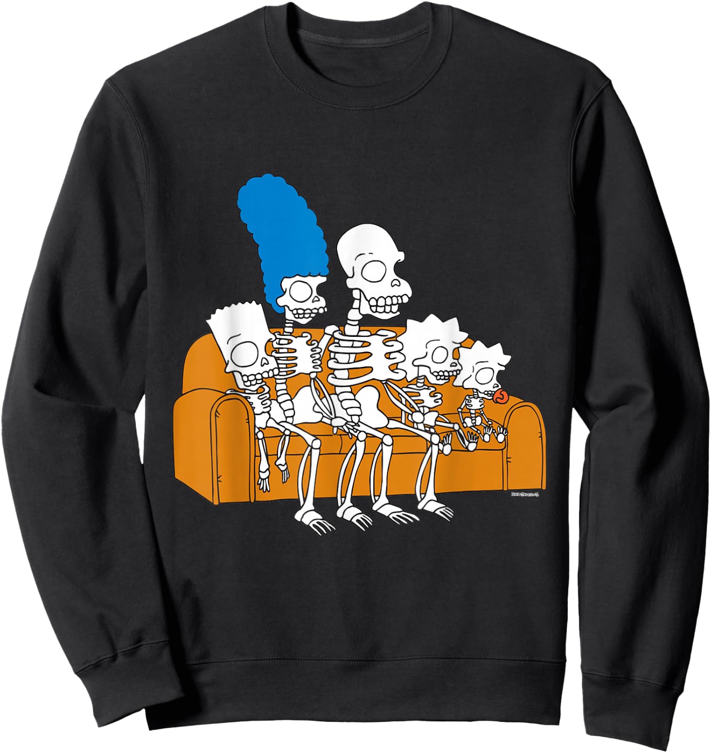 The Simpsons Skeletons Treehouse of Horror Couch Gag Sweatshirt - Sweatshirt | Black