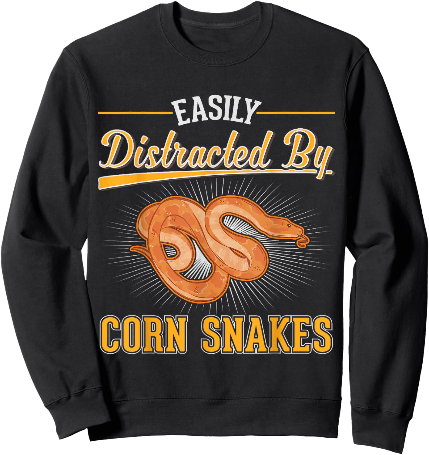 Easily distracted by Corn Snakes Sweatshirt - Sweatshirt | Black