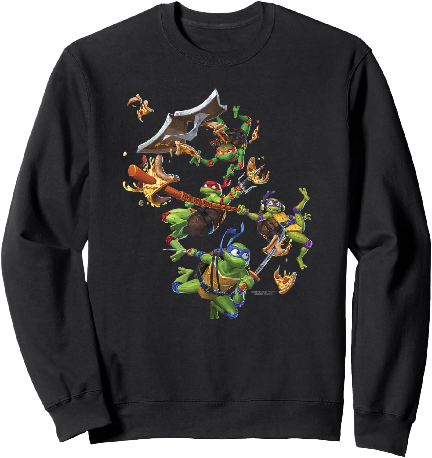 Teenage Mutant Ninja Turtles: Mutant Mayhem Falling Group Sweatshirt - Sweatshirt | Black