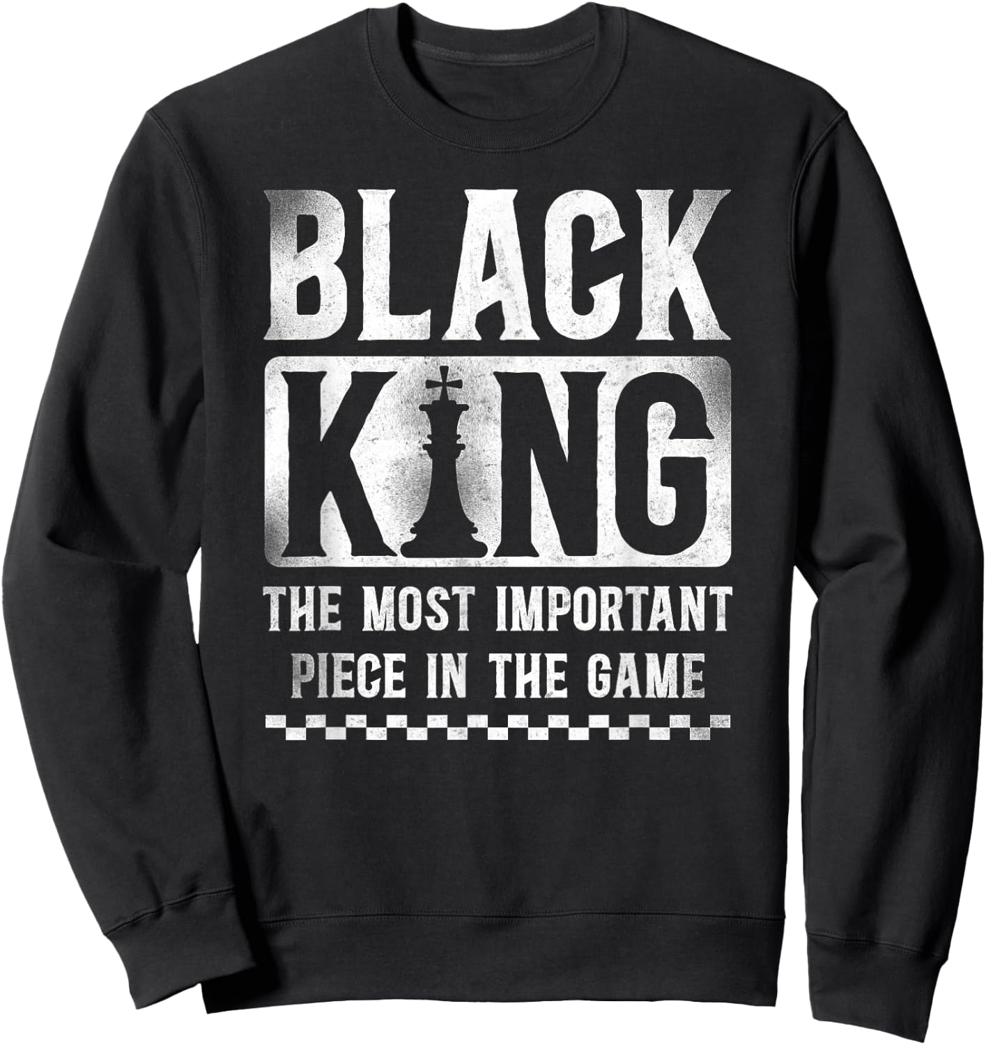 Chess Player Chess Piece Vintage Black King African American Sweatshirt - Sweatshirt | Black
