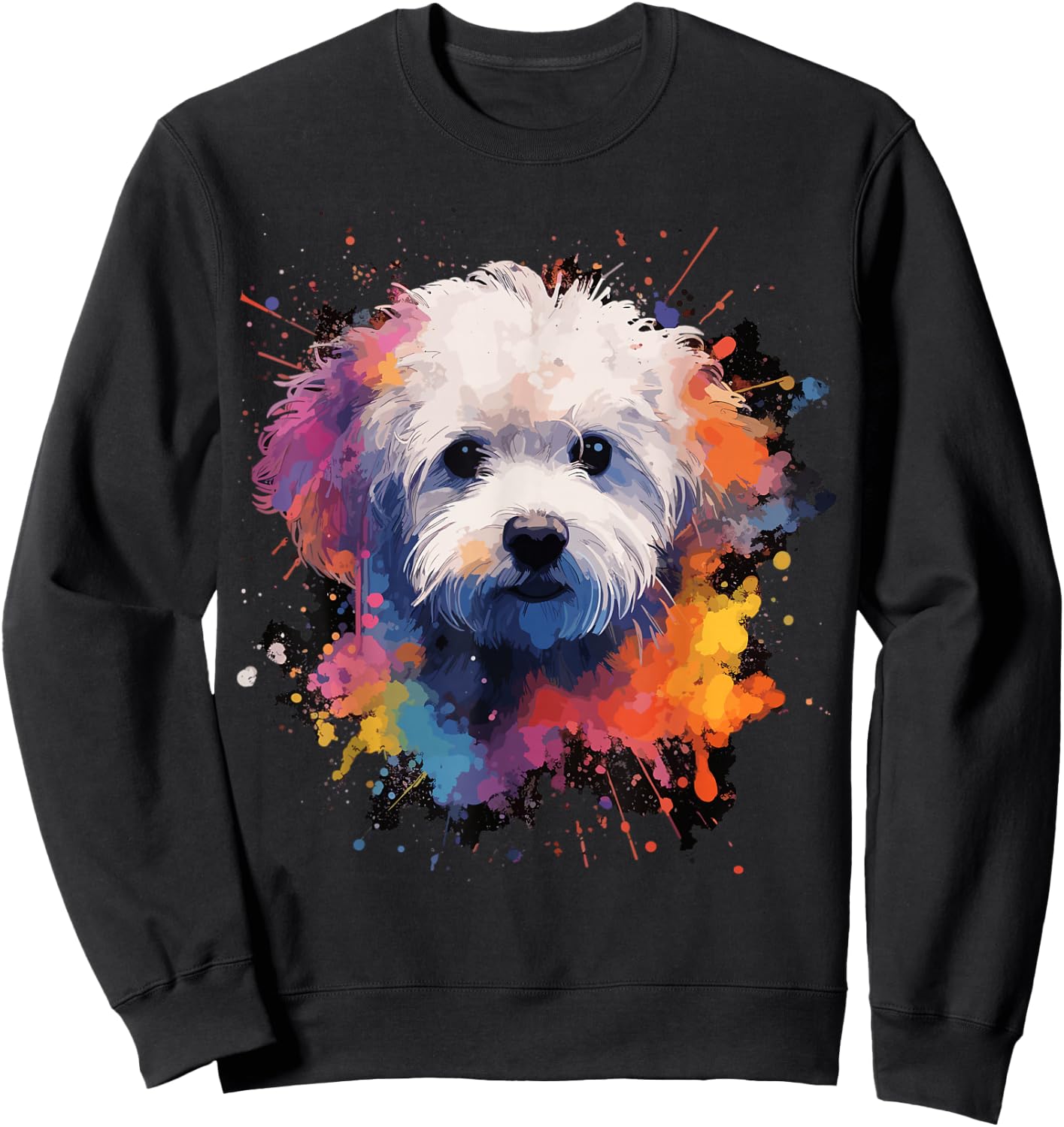 Bichon Frise Dog Sweatshirt - Sweatshirt | Black