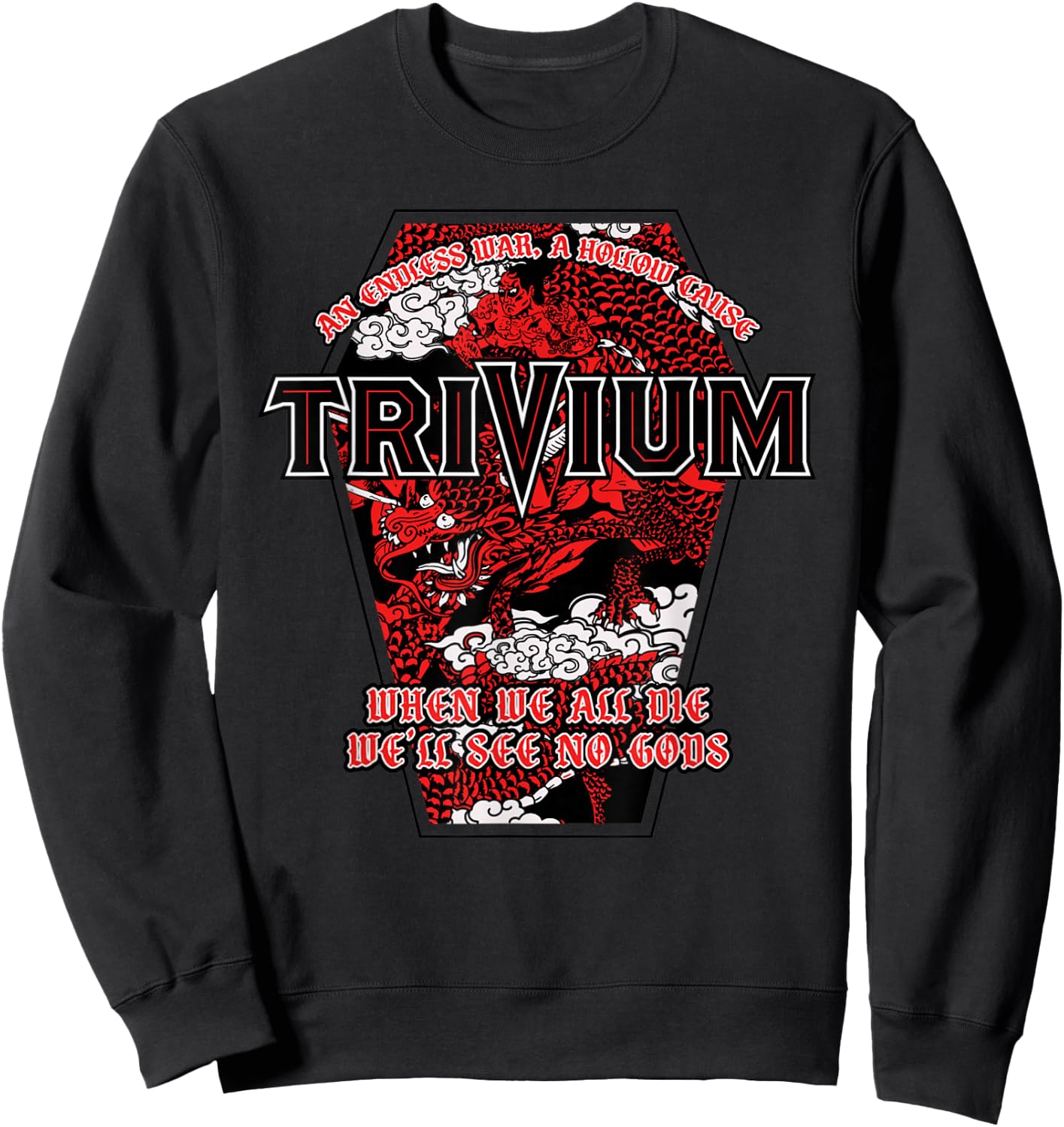 Trivium No Gods White Sweatshirt - Sweatshirt | Black