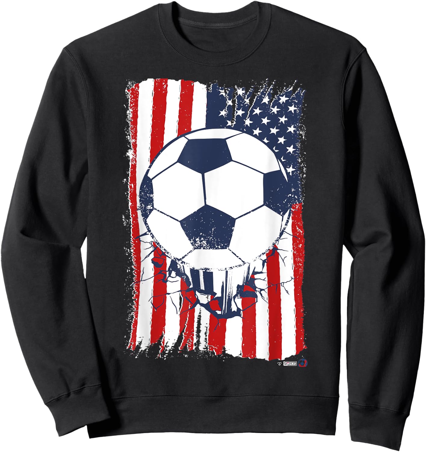 US Soccerball, USA Flag Football Sweatshirt - Sweatshirt | Black
