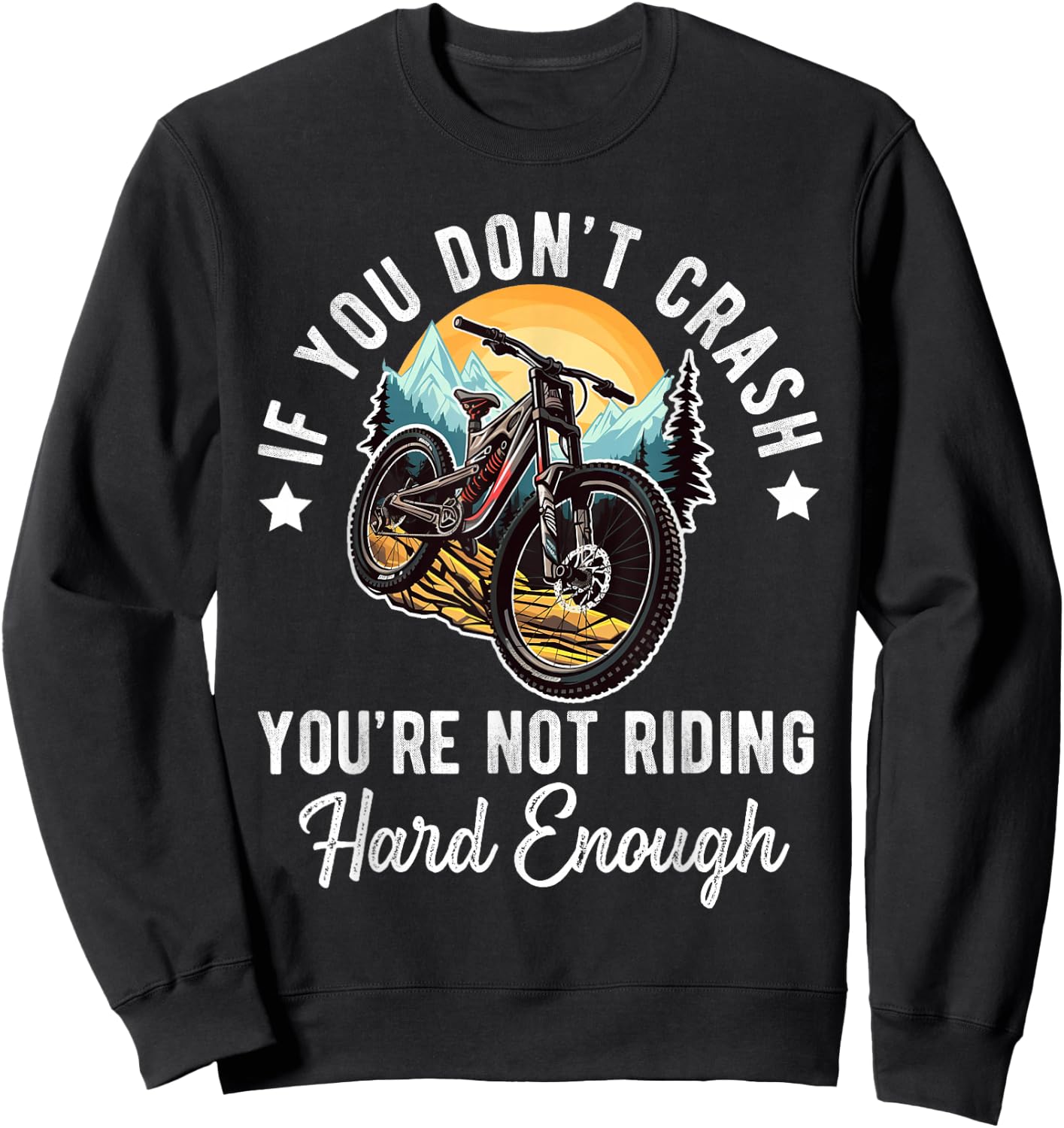 Mountain Bike For Boys Funny MTB Biking Lover Sweatshirt - Sweatshirt | Black