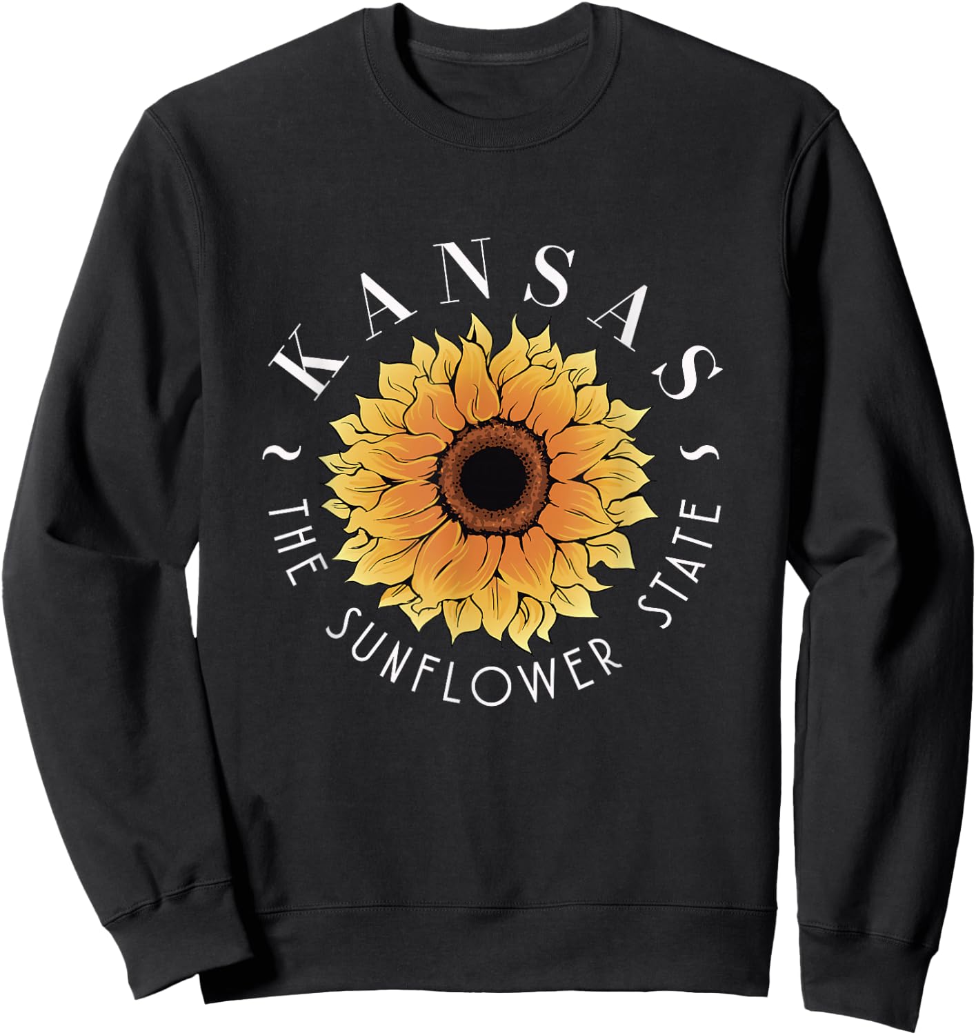 Kansas The Sunflower State | America USA | Kansasian Sweatshirt - Sweatshirt | Black