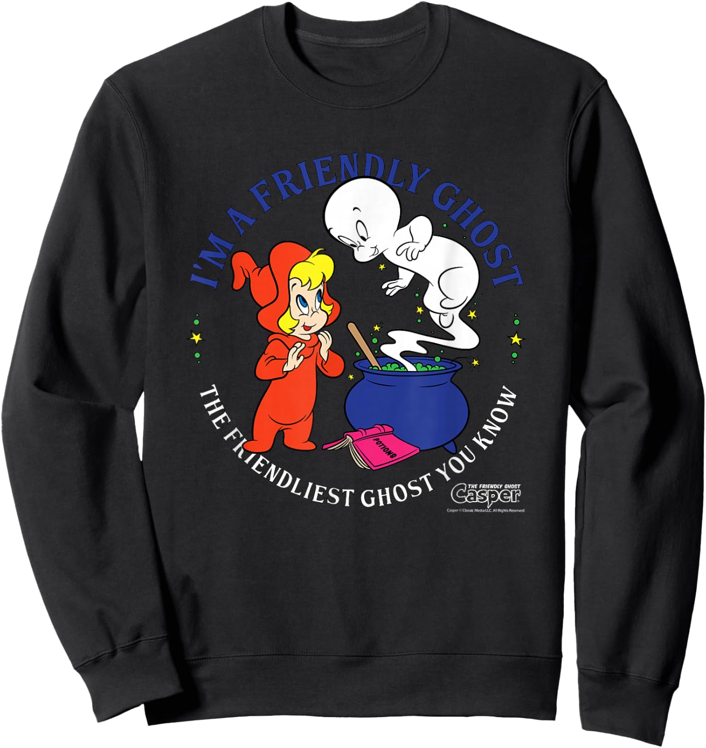 Casper the Friendly Ghost Halloween Friendliest Sweatshirt - Sweatshirt | Black