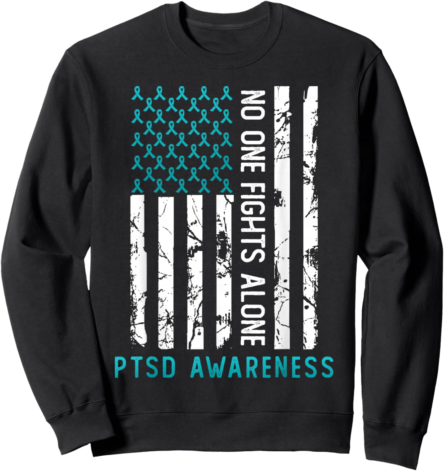 PTSD Post Traumatic Stress Disorder Awareness Support Sweatshirt - Sweatshirt | Black