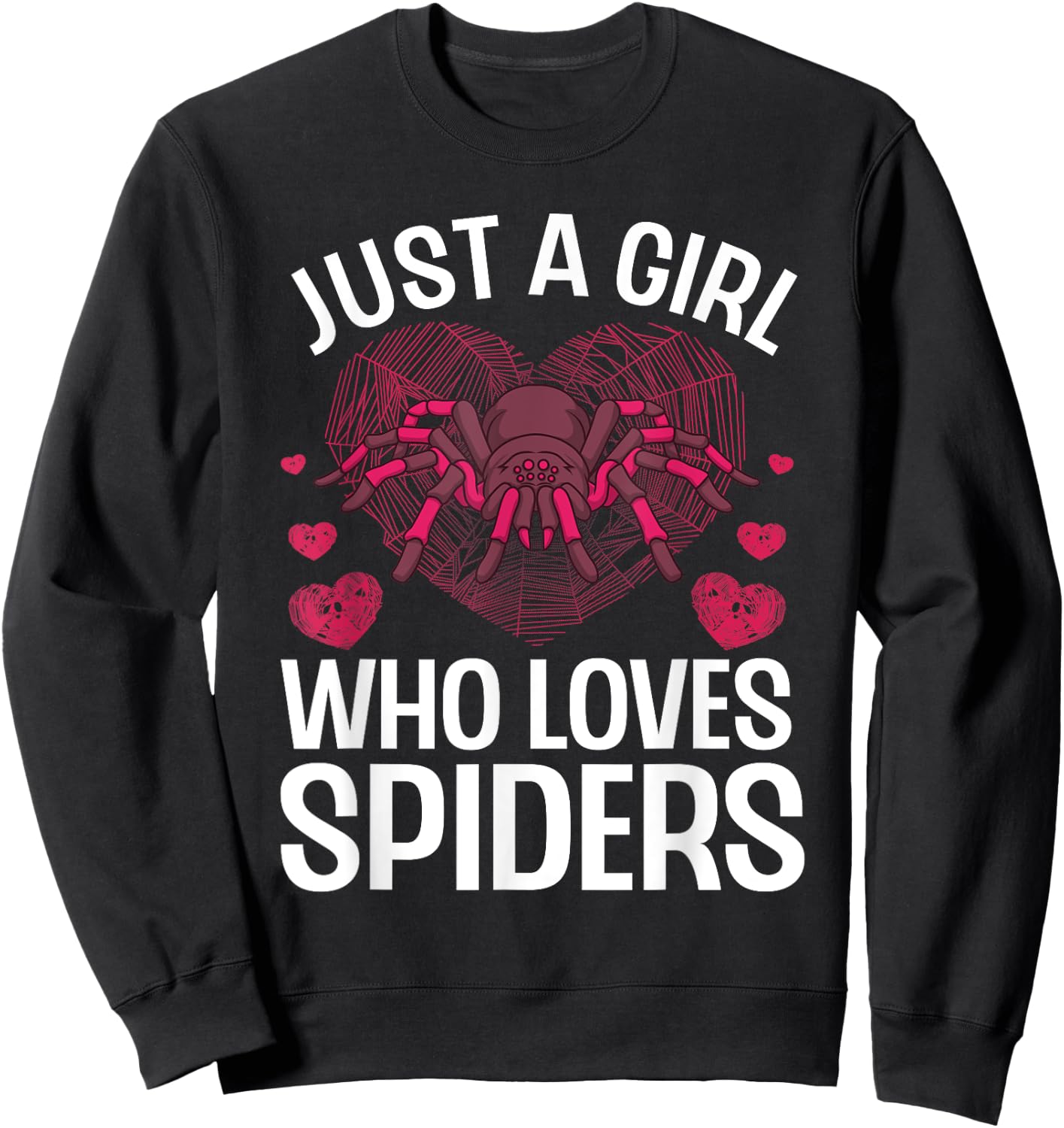 Funny Spider Arts For Girls Women Kids Arachnid Spider Lover Sweatshirt - Sweatshirt | Black