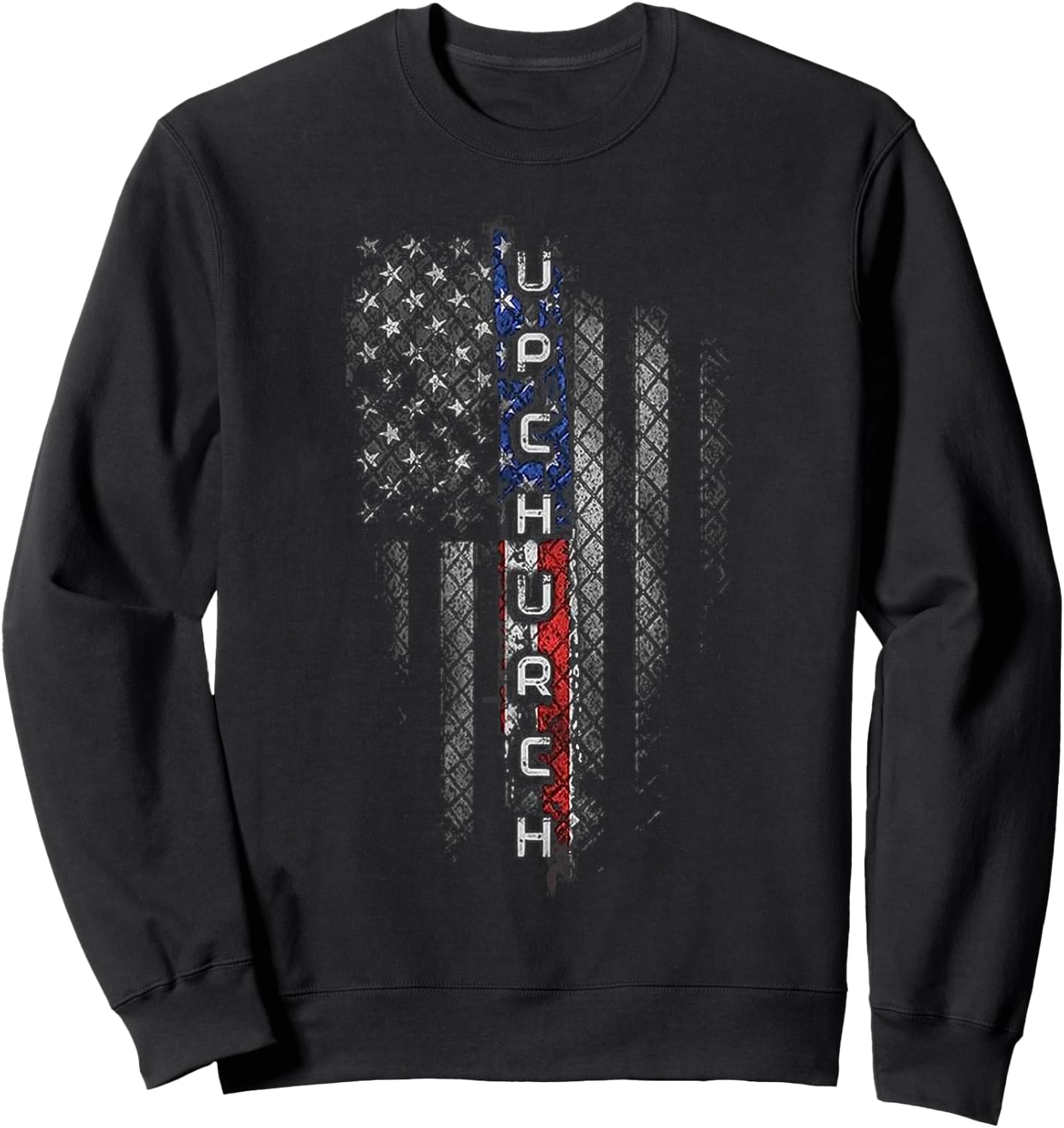 Upchurch Family American Flag Sweatshirt - Sweatshirt | Black