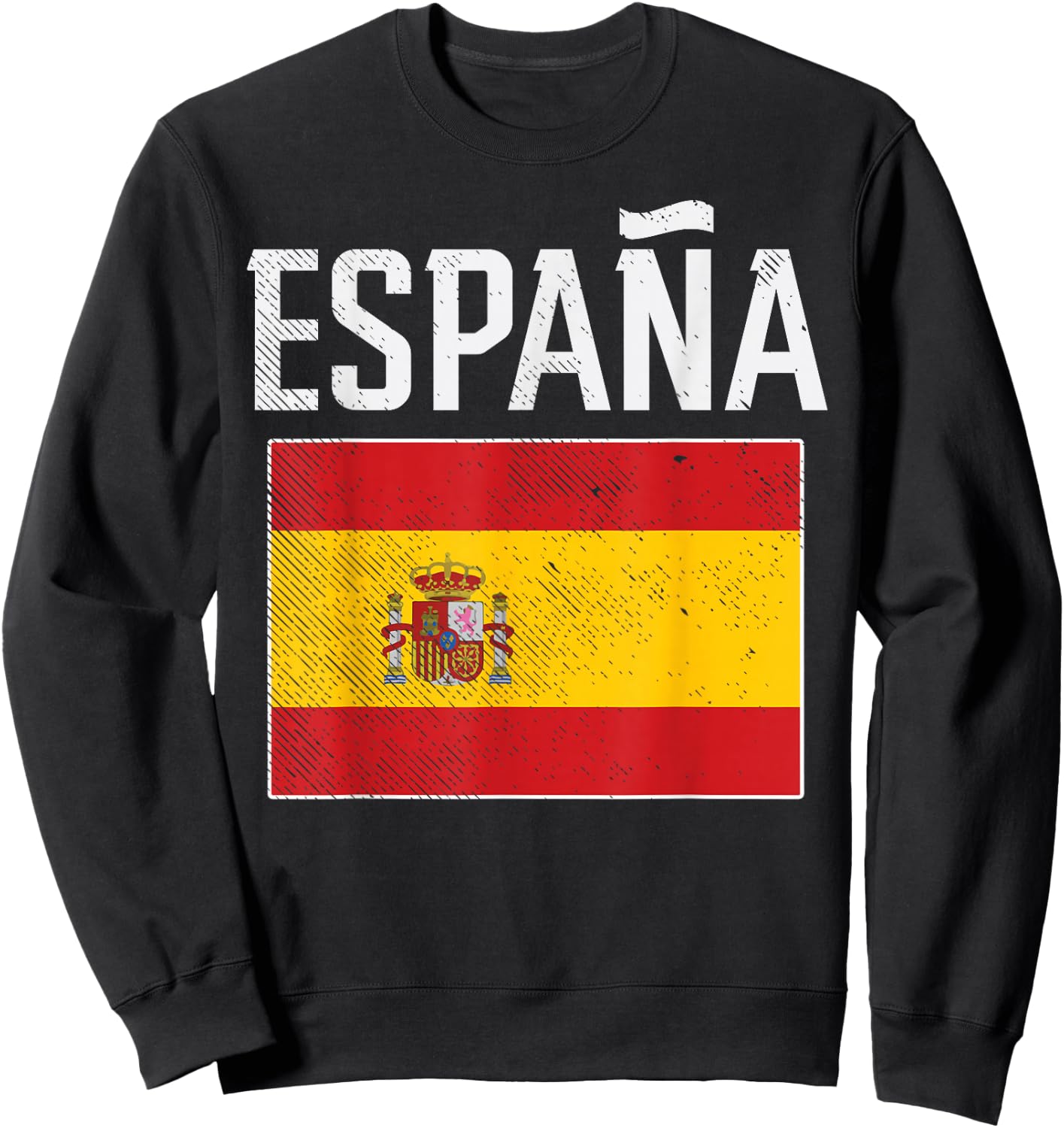 Espana Spain Flag Spanish Soccer Men Women Kids Boys Girl Sweatshirt - Sweatshirt | Black