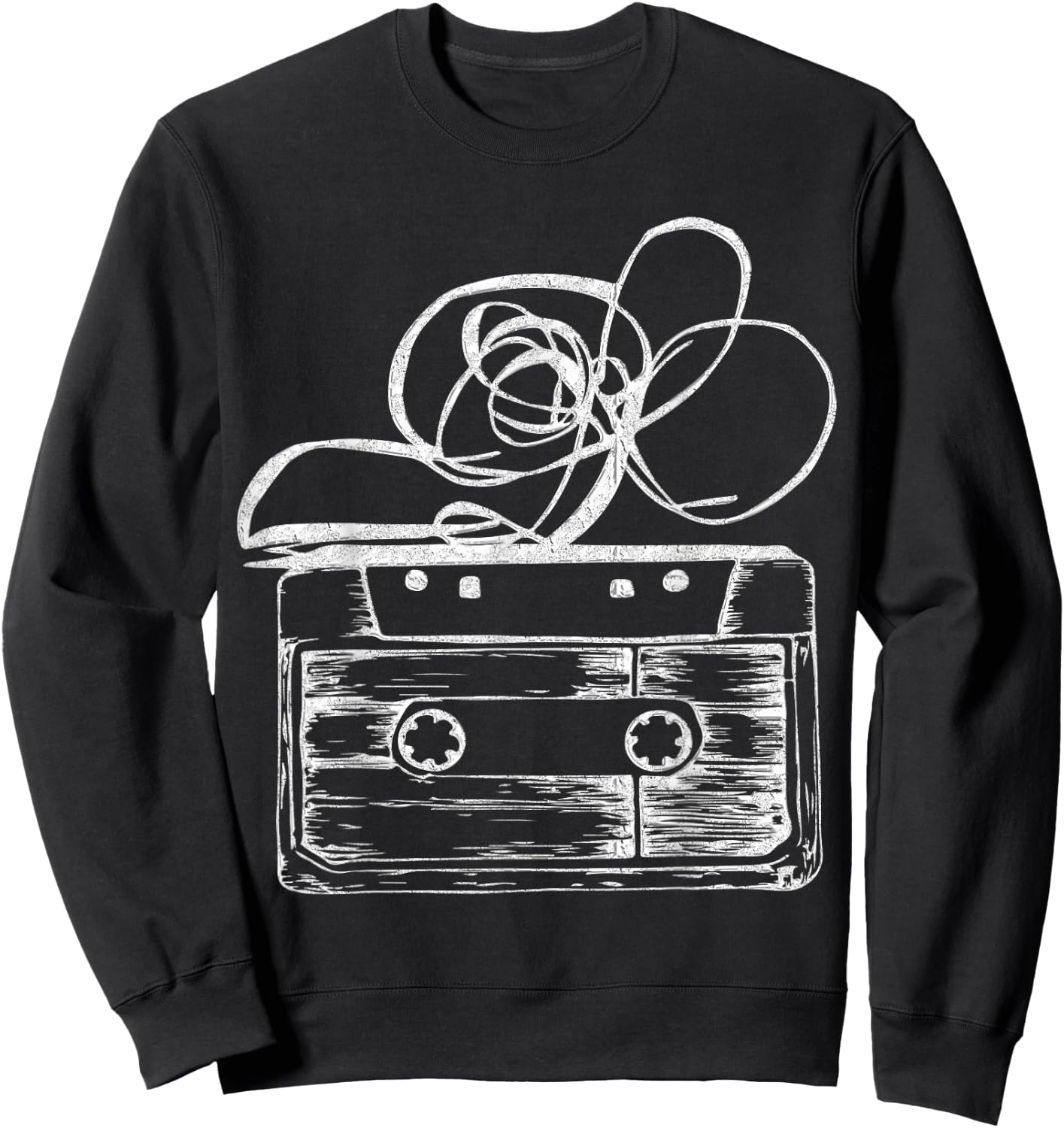 Love Retro Mixtape 80's Blank Cassette Tape Shirt Gifts Sweatshirt - Sweatshirt | Black