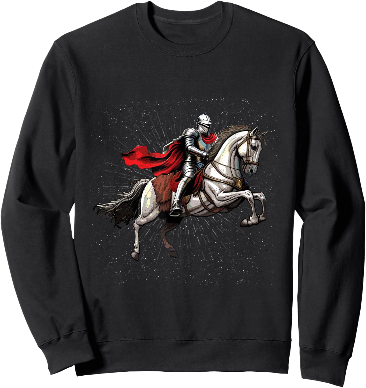 Cool Realistic Knight Renaissance Festival Joust Jousting Sweatshirt - Sweatshirt | Black
