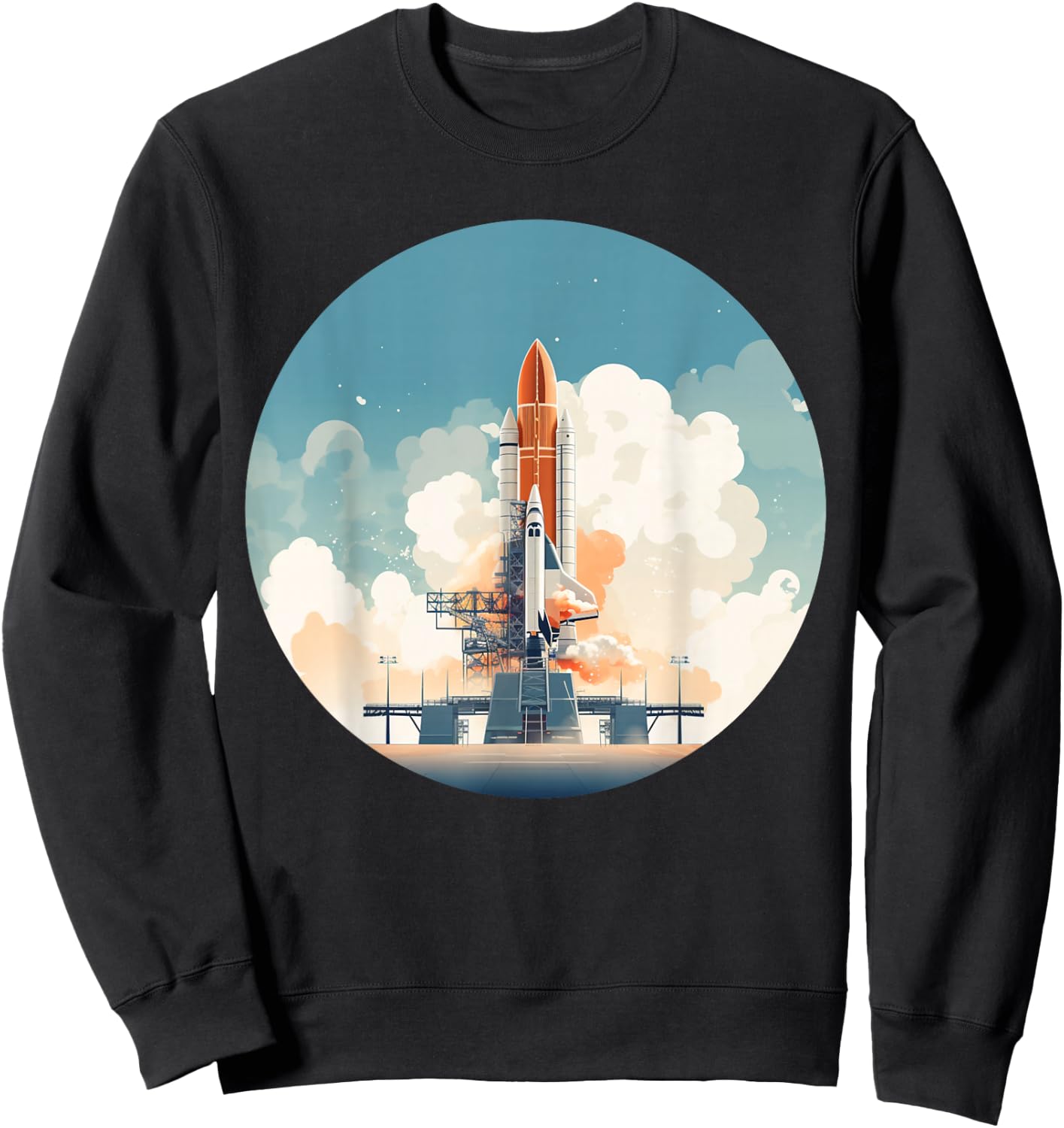 Cool launch Platform for Rockets and Spaceships Sweatshirt - Sweatshirt | Black