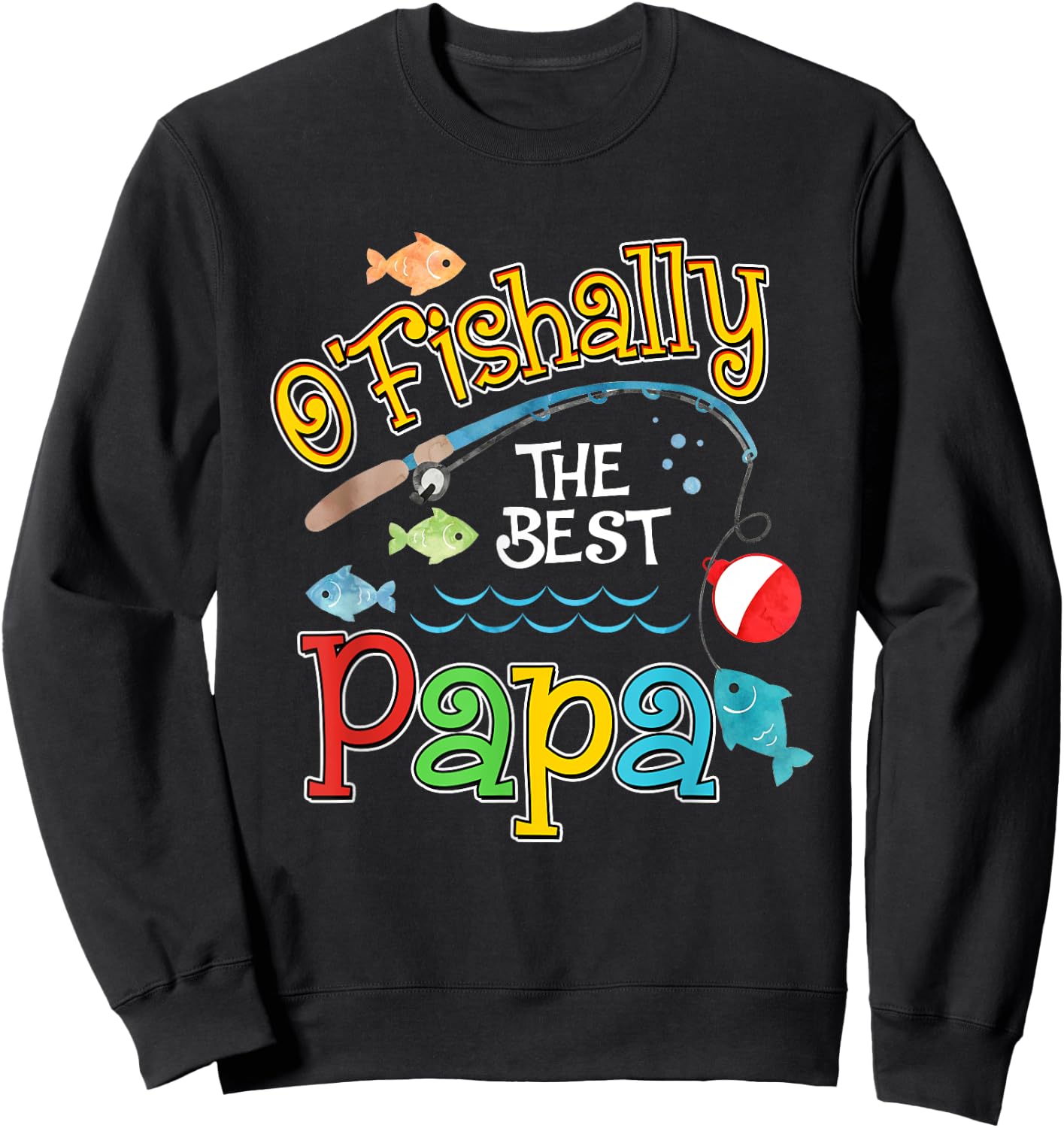 Ofishally The Best Papa of the Birthday Boy Sweatshirt - Sweatshirt | Black
