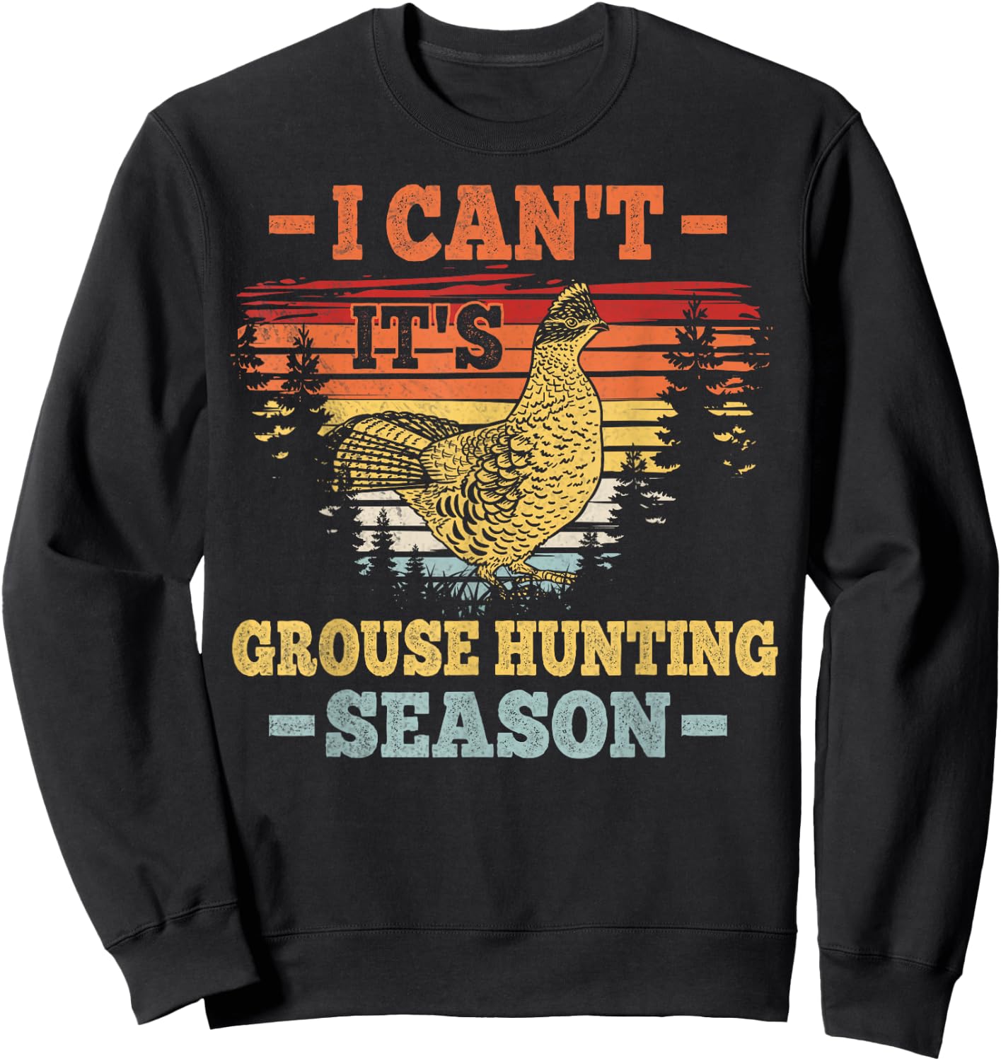 Ruffed Grouse Hunting Design for a Ruffed Grouse hunter Sweatshirt - Sweatshirt | Black