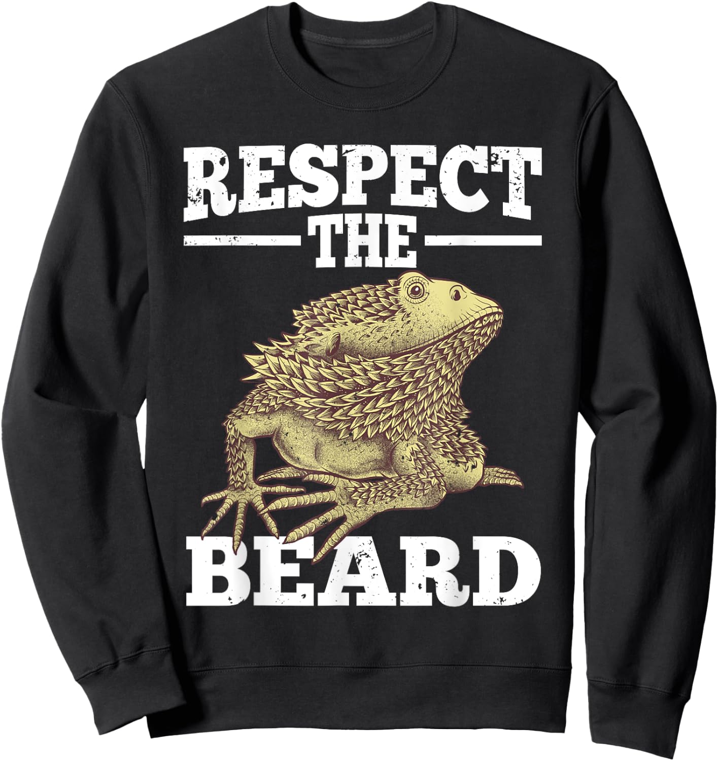 Cool Bearded Dragon Women Reptile Lizard Herpetology Sweatshirt - Sweatshirt | Black