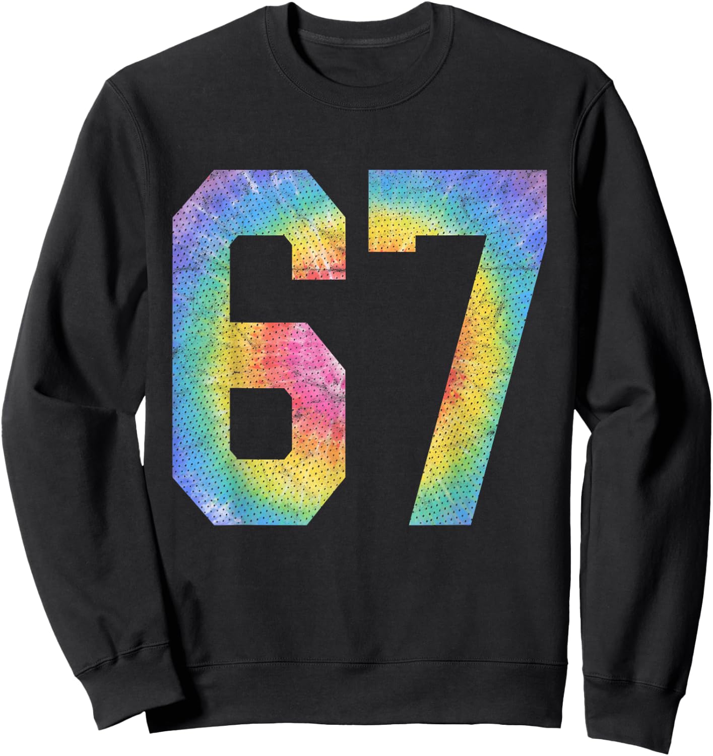 Number 67 Numbered Uniform Sports Team Jersey 67th Birthday Sweatshirt - Sweatshirt | Black