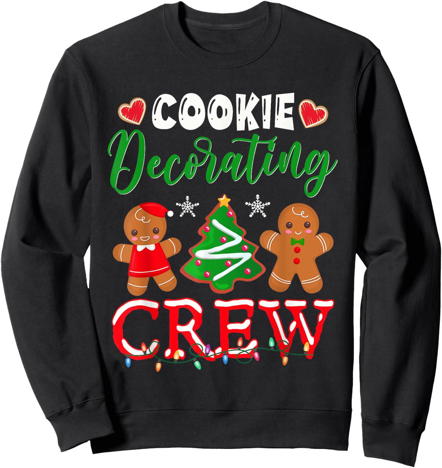 Cookie Decorating Crew Christmas Baker Sweatshirt - Sweatshirt | Black