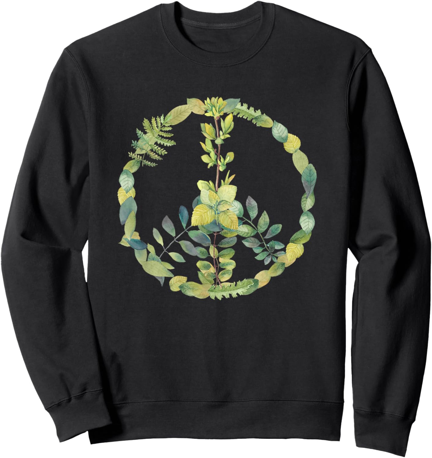 Peace Love 60s 70s Flower Power Hippie Costume Shirt Sweatshirt - Sweatshirt | Black