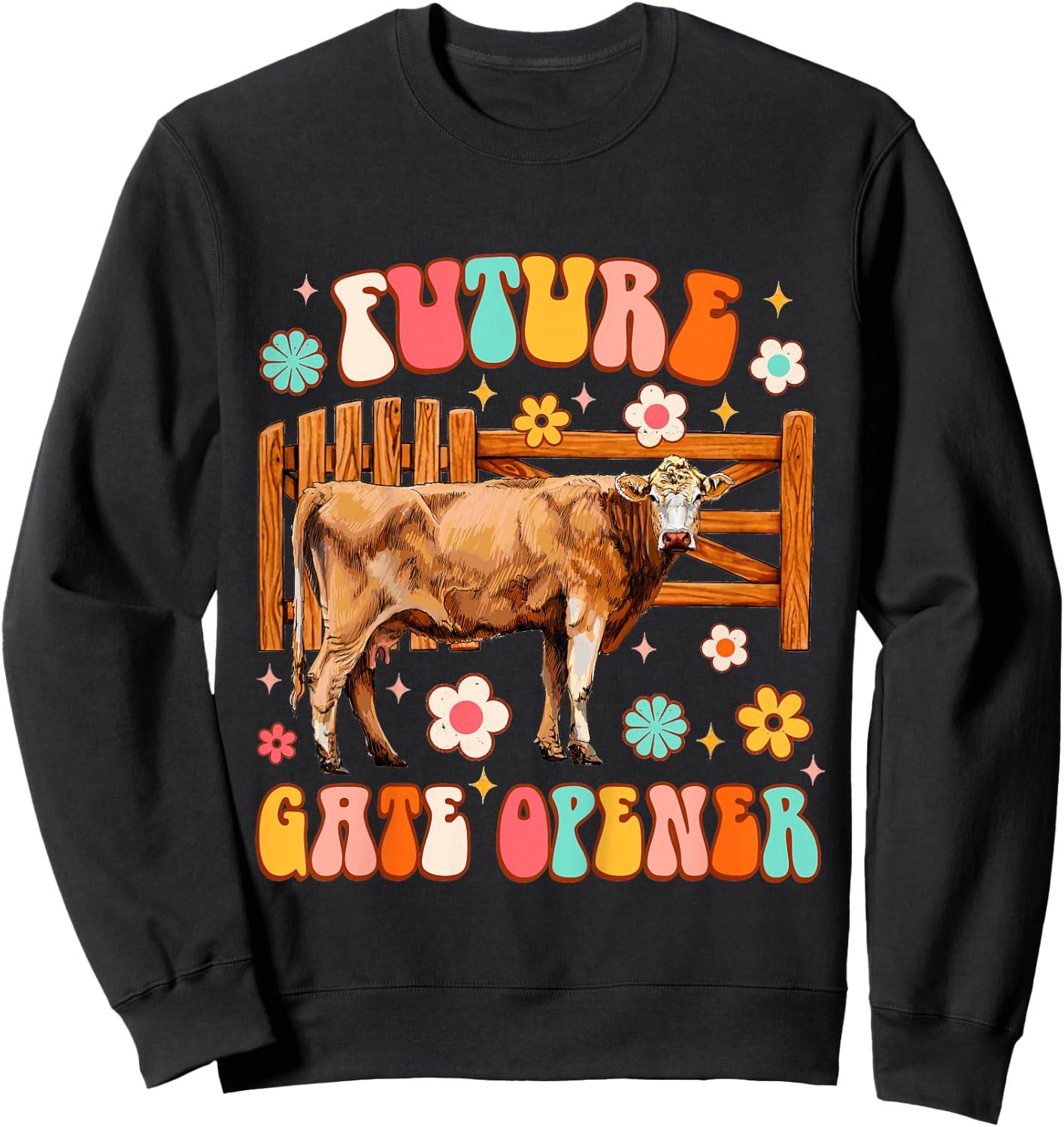 Kids Farmer Baby Country Farm Life Western Future Gate Opener Sweatshirt - Sweatshirt | Black