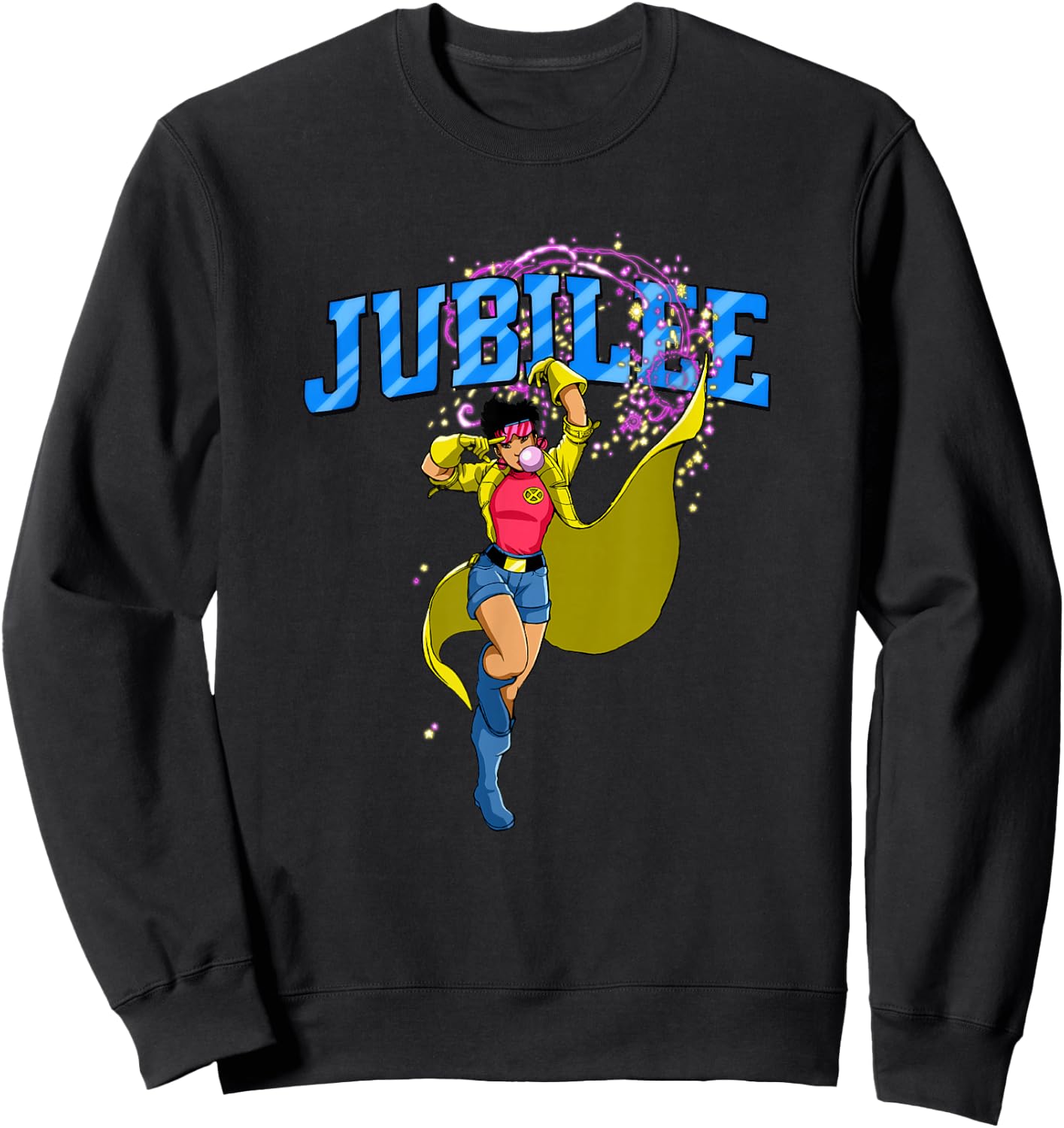 Marvel X-Men Jubilee 90's TV Show Portrait Sweatshirt - Sweatshirt | Black