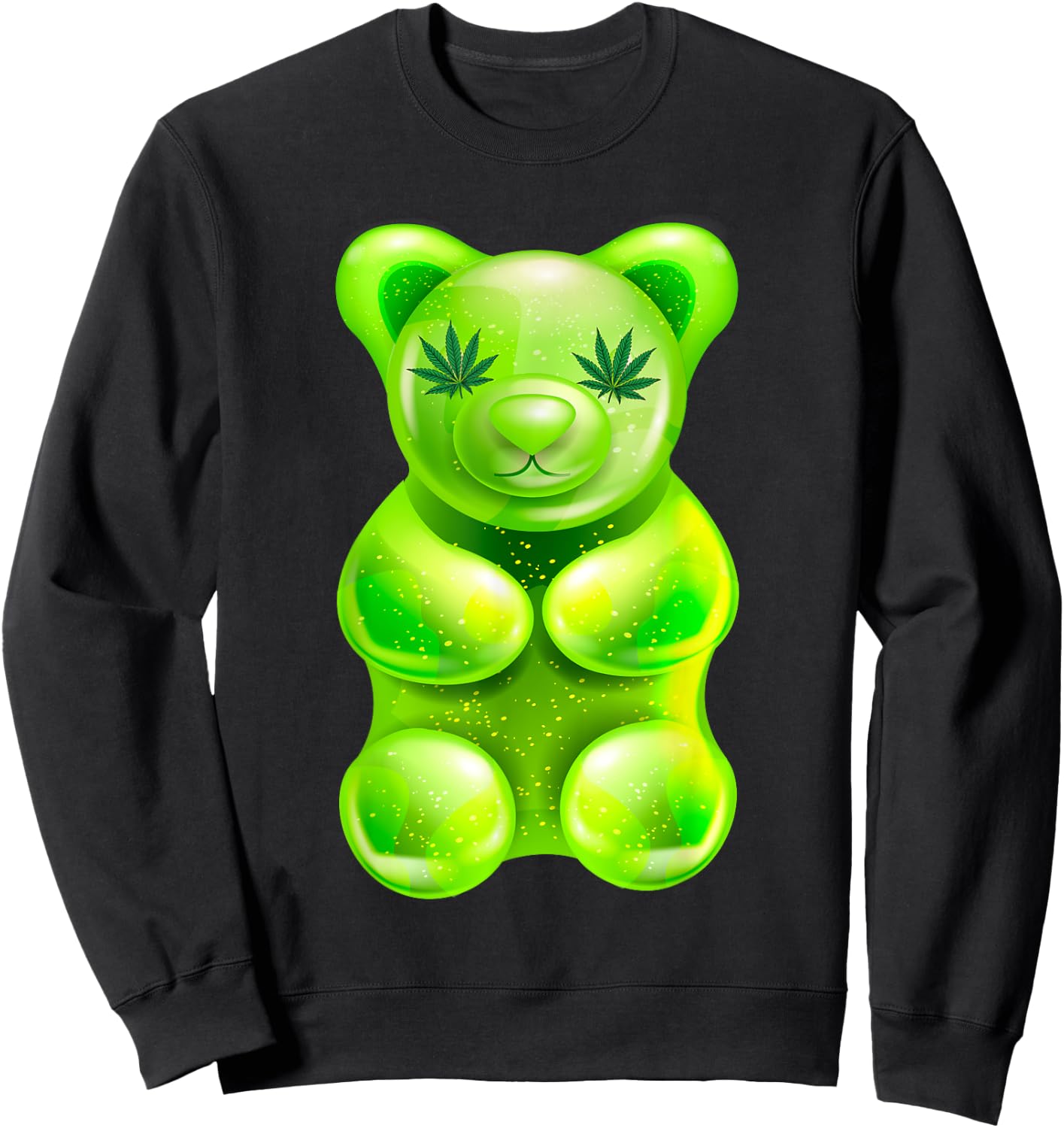 Funny Bear Edibles Weed 420 Sweatshirt - Sweatshirt | Black