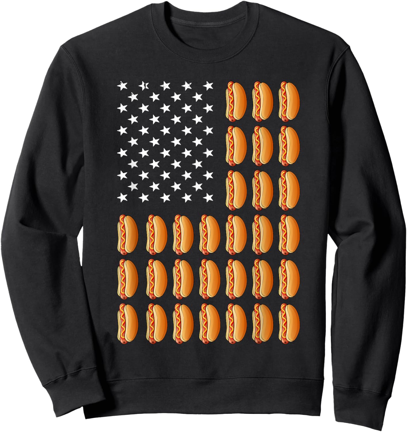 Funny Hot Dog Design Women Kids Food Hotdog Lovers Sweatshirt - Sweatshirt | Black