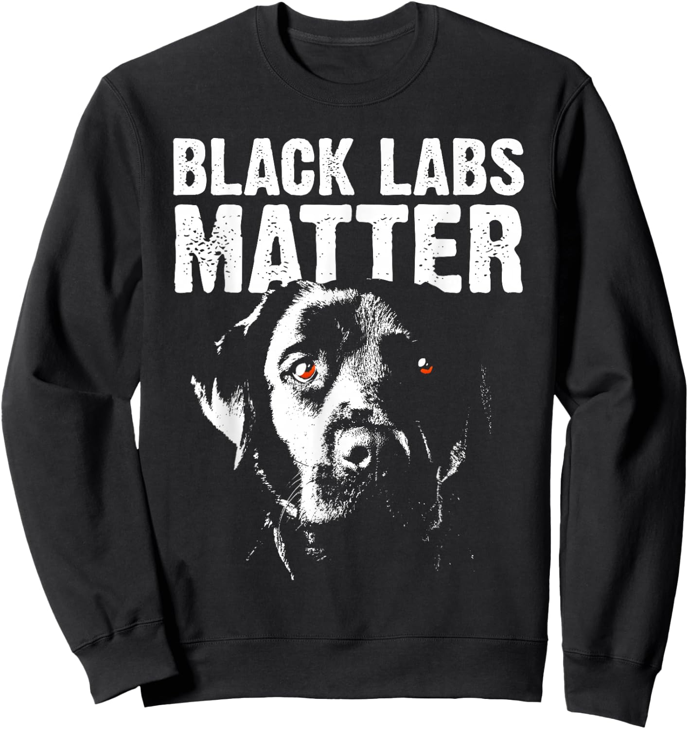 Cool Labrador Women Black Labs Matter Service Animal Sweatshirt - Sweatshirt | Black