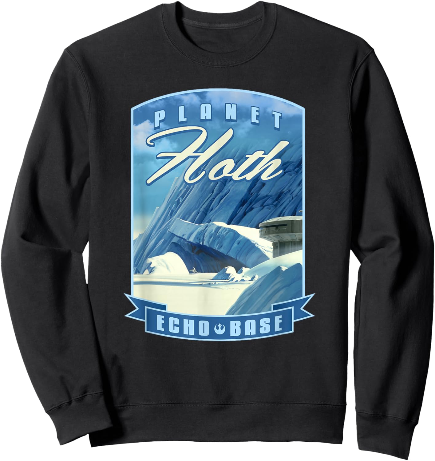 Star Wars Planet Hoth Echo Base Landscape Sweatshirt - Sweatshirt | Black