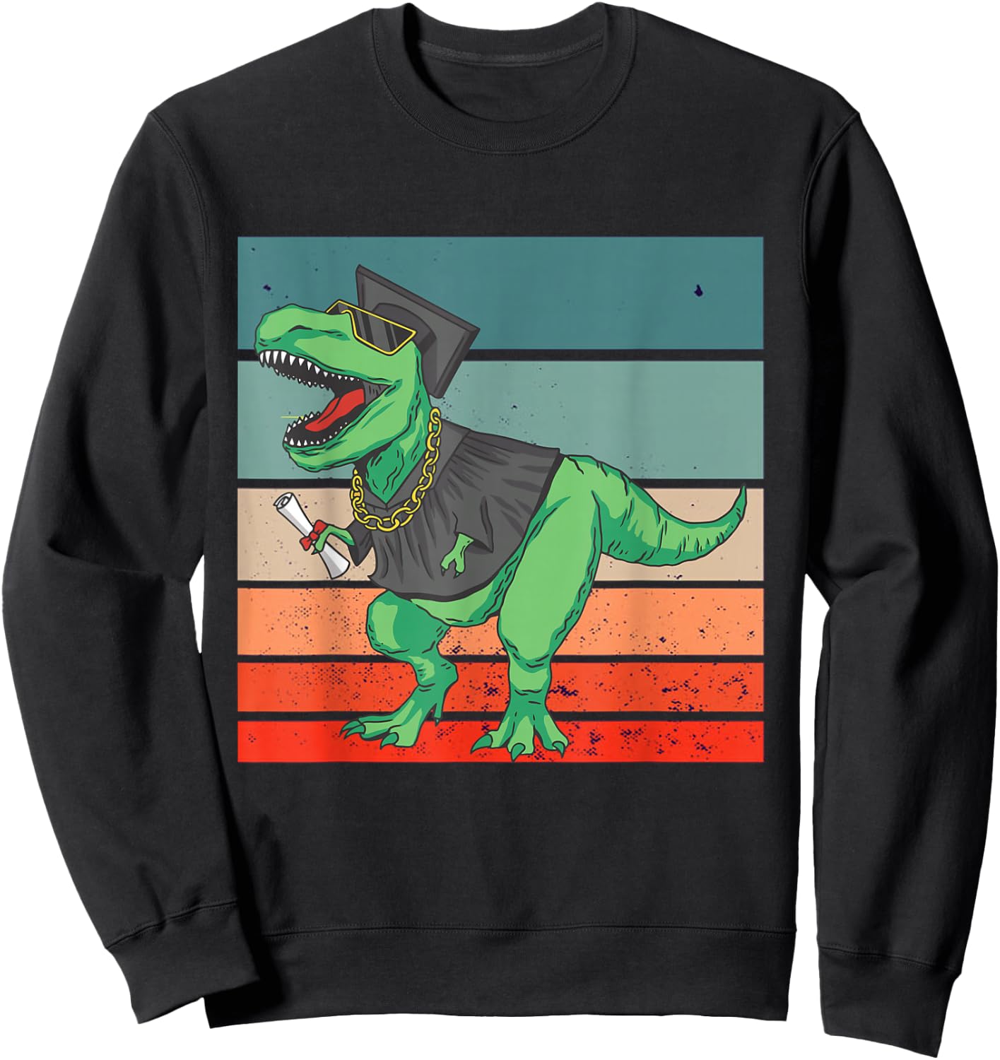 Dinosaur Graduation T-Rex perfect graduation Prehistoric Sweatshirt - Sweatshirt | Black