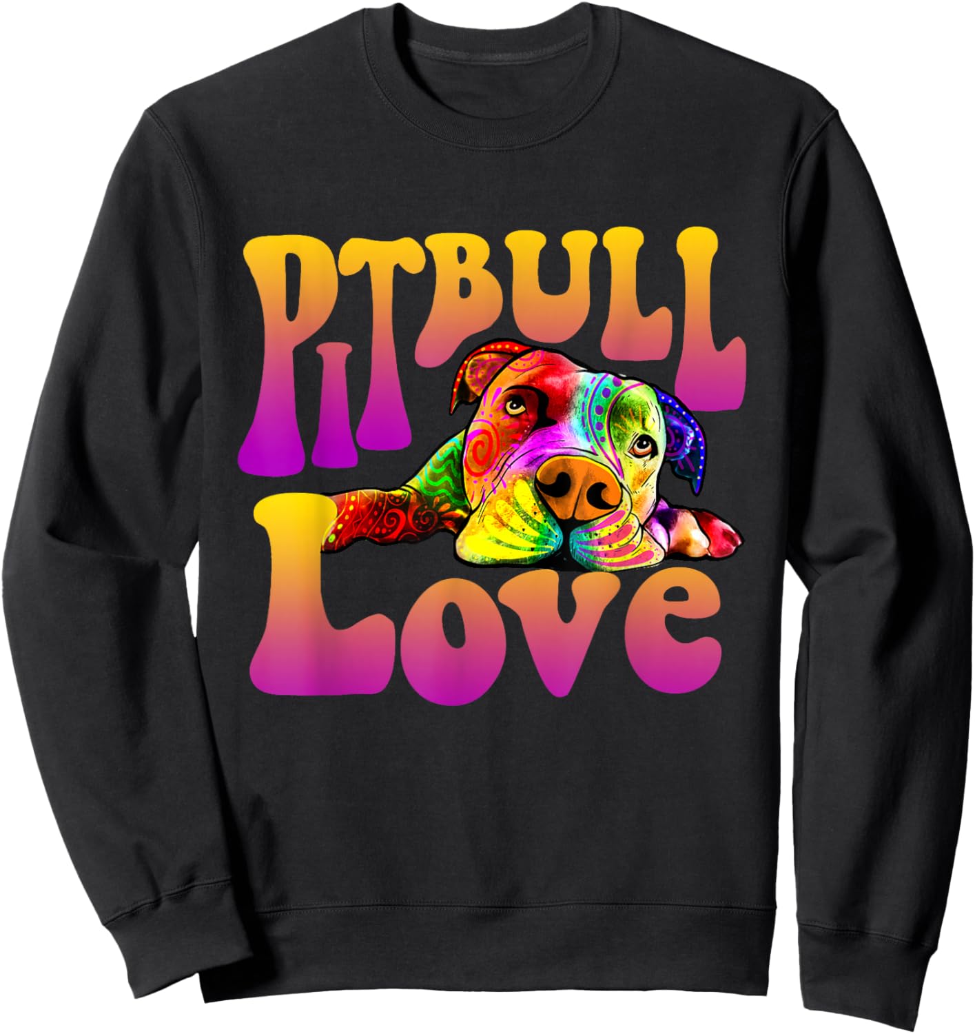 Pitbull Love - Dog Owner Canine Lover Pet Trainer Men Women Kids Sweatshirt - Sweatshirt | Black