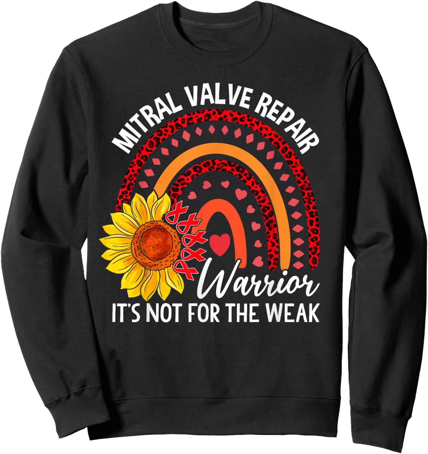 Mitral Valve Repair Shirts, Awareness Funny Gift Sweatshirt - Sweatshirt | Black