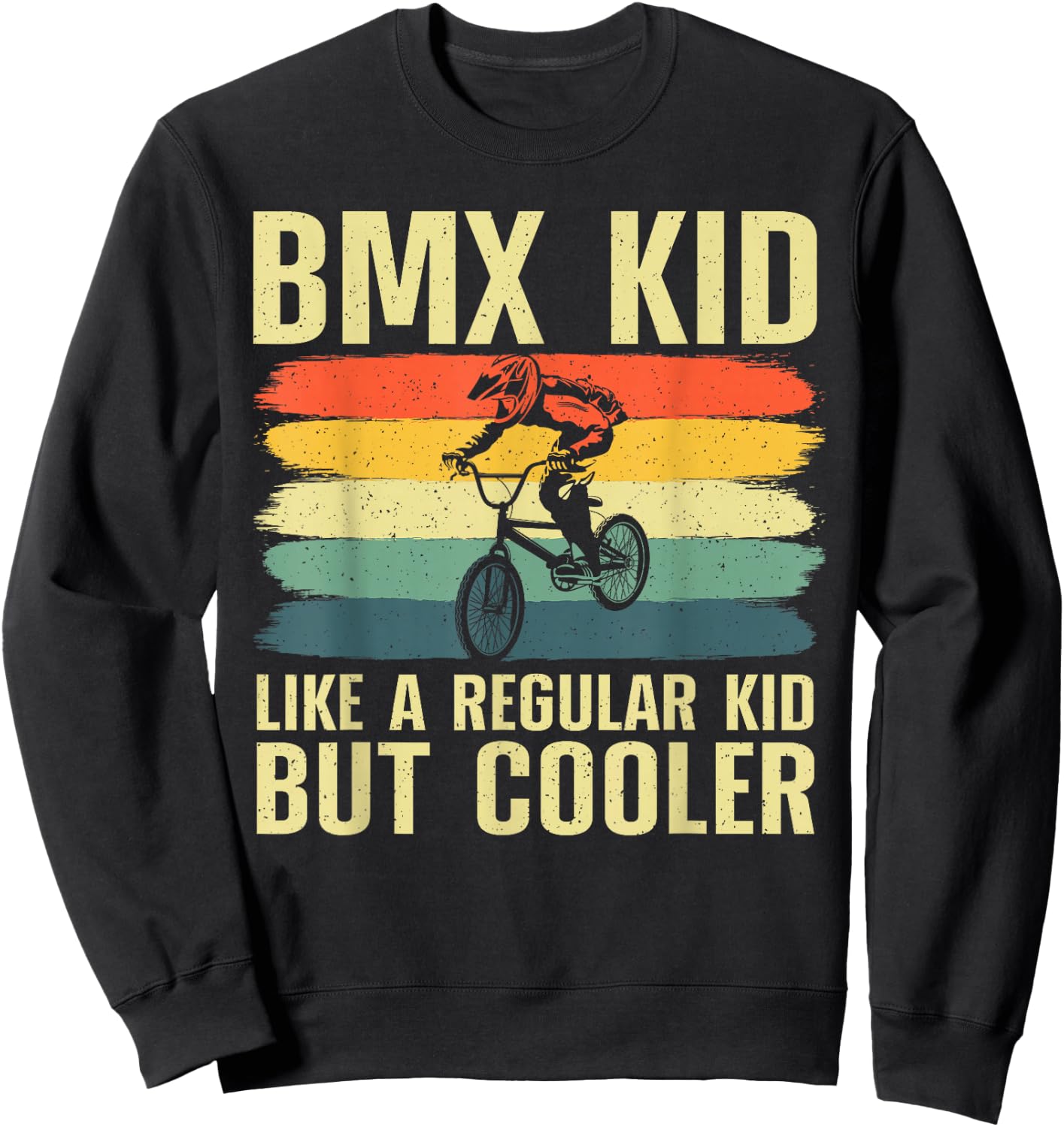 Cool BMX For Kids Boys Men BMX Racing Off Road Bike Riders Sweatshirt - Sweatshirt | Black