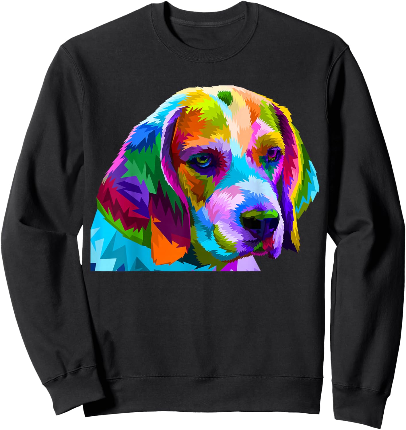Beagle in Colorful Pop Art Design for Dog Owners Sweatshirt - Sweatshirt | Black