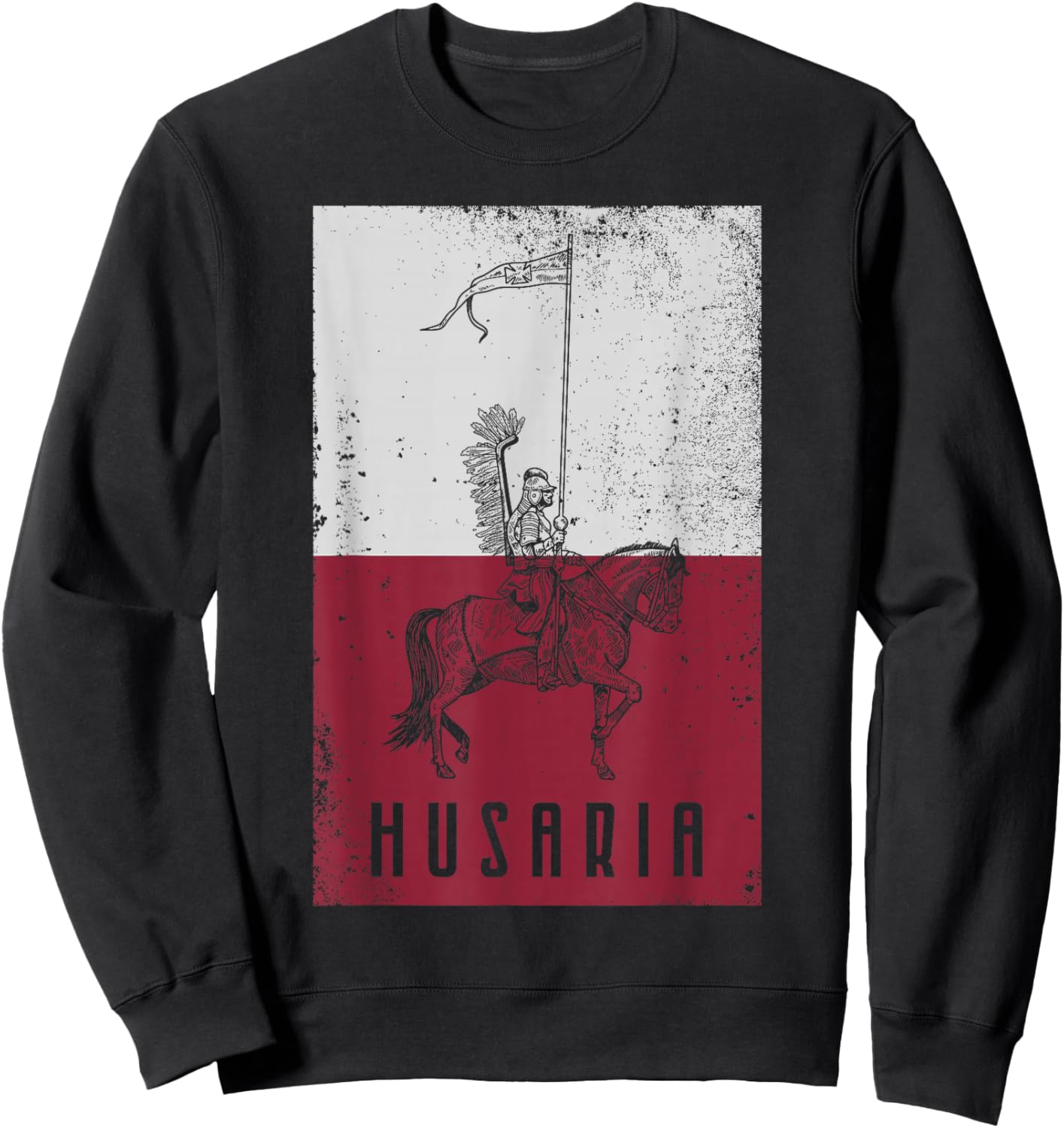 Poland husaria Polish winged hussars military Polska Krakow Sweatshirt - Sweatshirt | Black