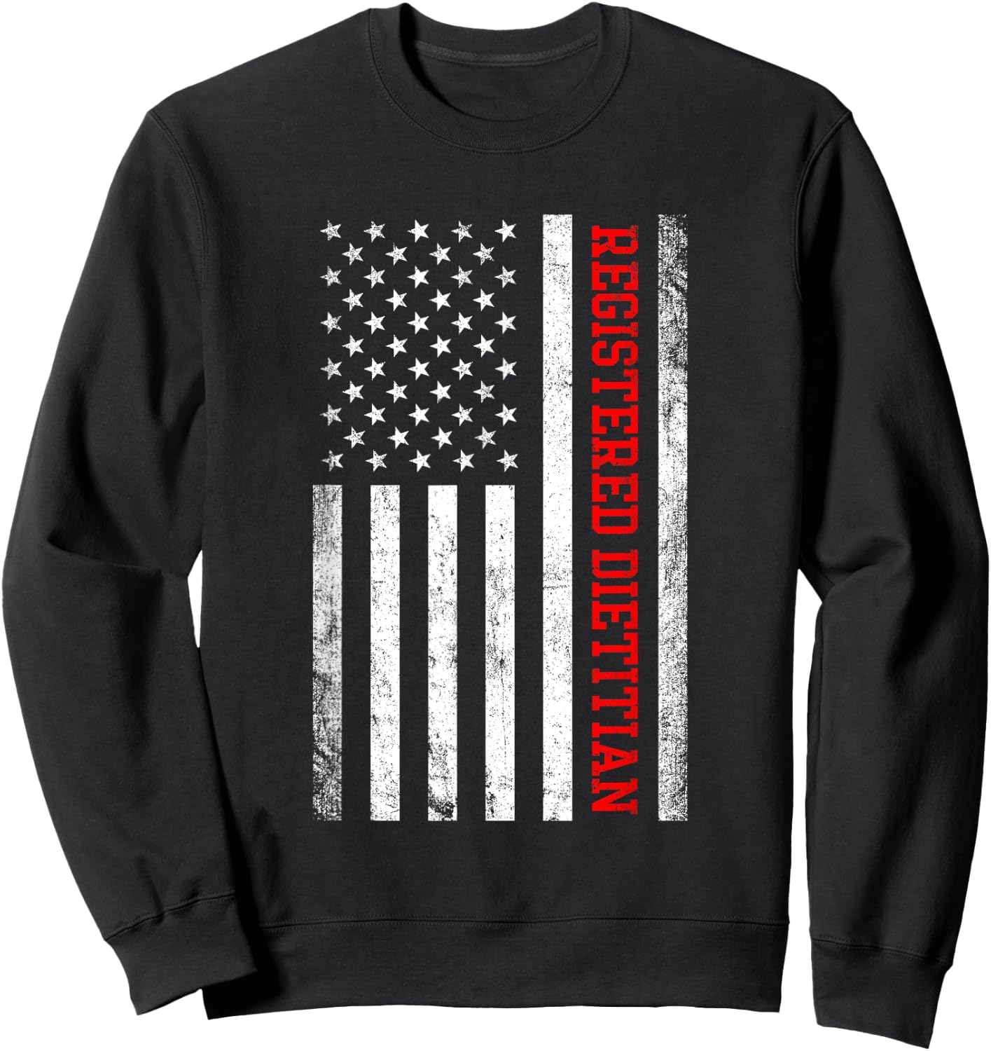 registered dietitian american flag, nutritionist dietitian Men Sweatshirt - Sweatshirt | Black