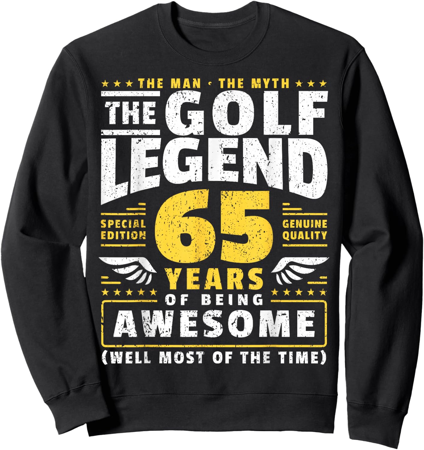 65th Birthday Golf Player 65 Years Old Golfer Sweatshirt - Sweatshirt | Black