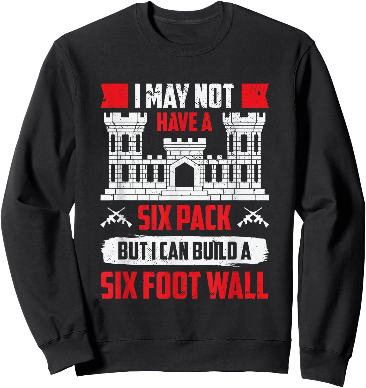 Combat Engineer Engineering Army U.S. Military Army Combat Sweatshirt - Sweatshirt | Black