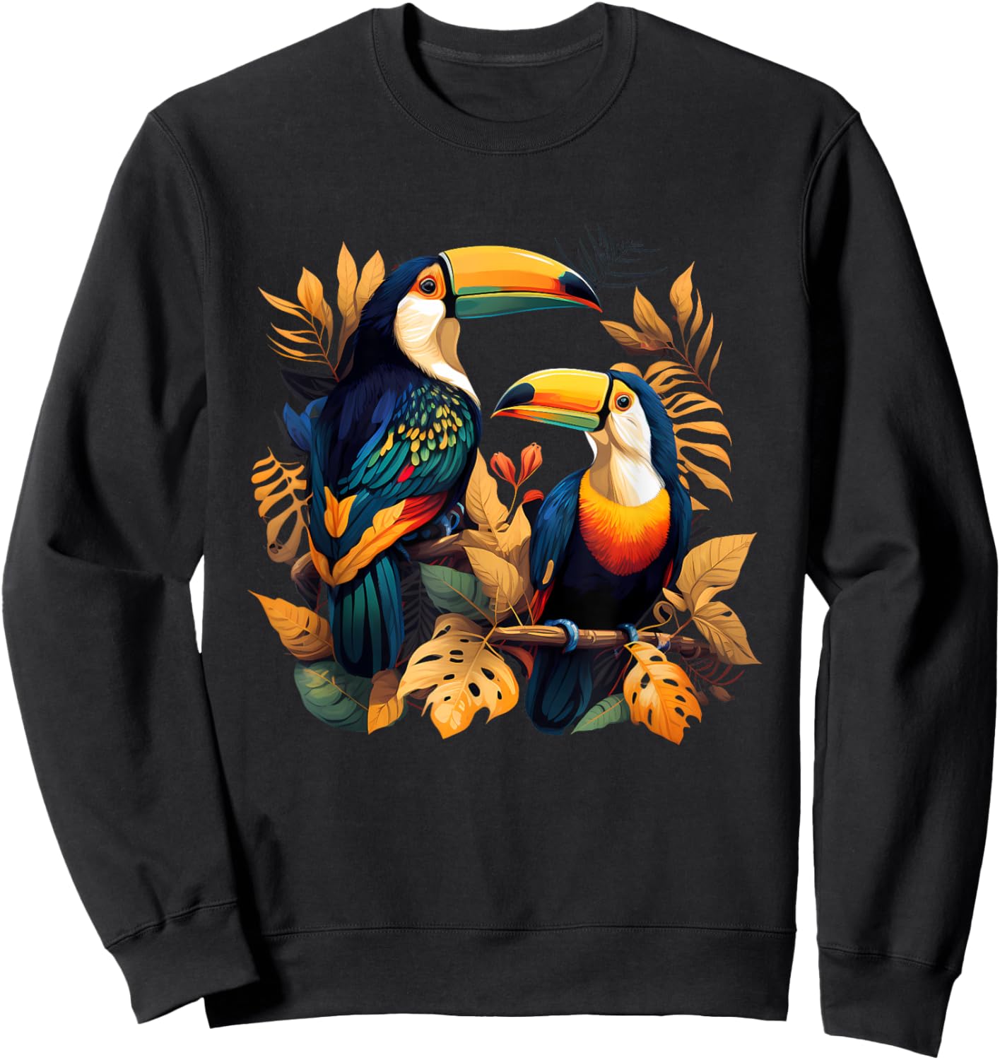 Toucan Birds Design Animal Jungle Lovers Men Women Kids Sweatshirt - Sweatshirt | Black